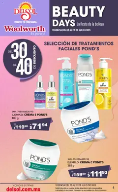 Nuevas ofertas de Del Sol y Woolworth válidas en toda la República Mexicana desde el 03.07.2025. ¡Encuentra las mejores ofertas en Del Sol y Woolworth catálogo Beauty Days! | Página: 11 | Productos: Crema de limpieza, Desmaquillante, Loción, Maquillaje