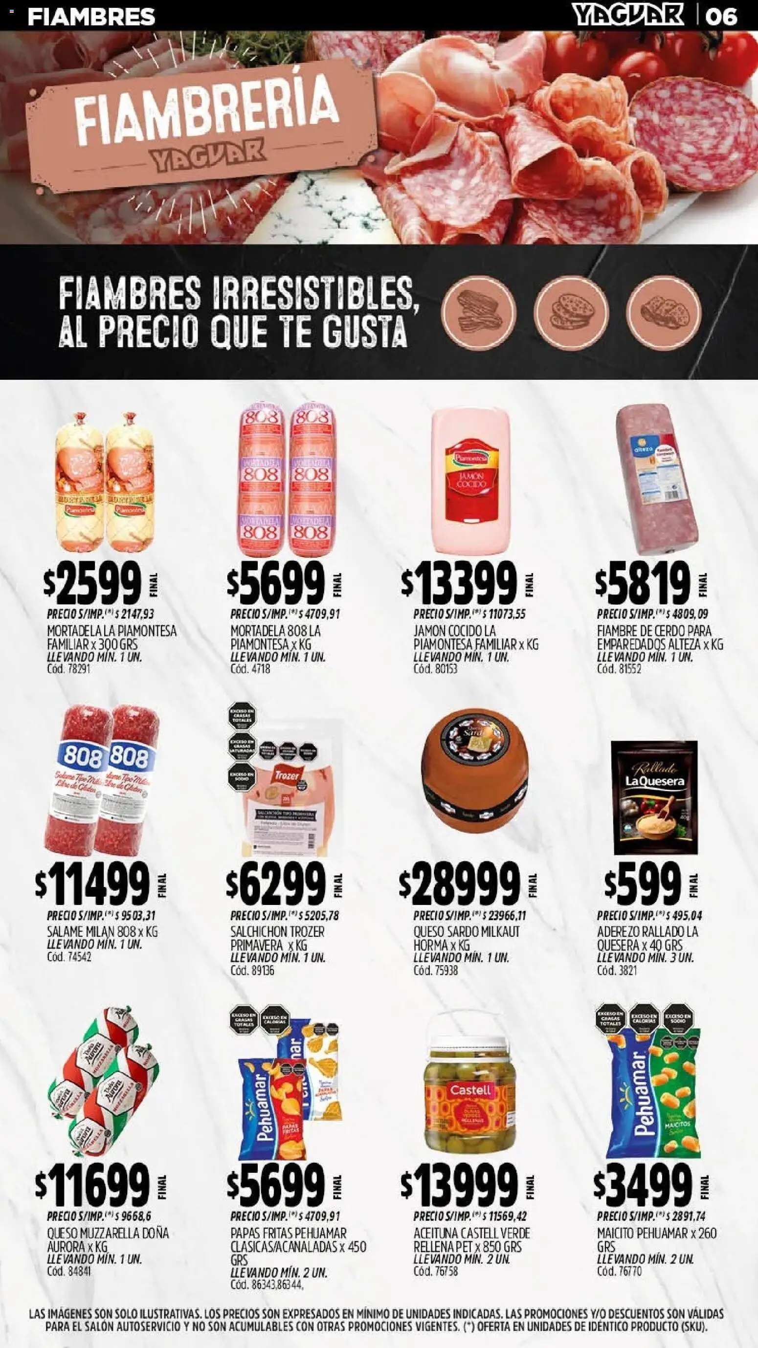 Yaguar - Oferta Semanal Neuquen │ válido desde el 20.04.2026 | Página: 6 | Productos: Aderezo, Muzzarella, Té, Papas fritas