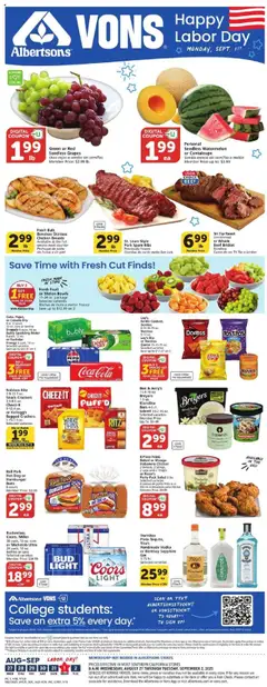 Preview of Vons weekly ads valid from 27.08.2025
