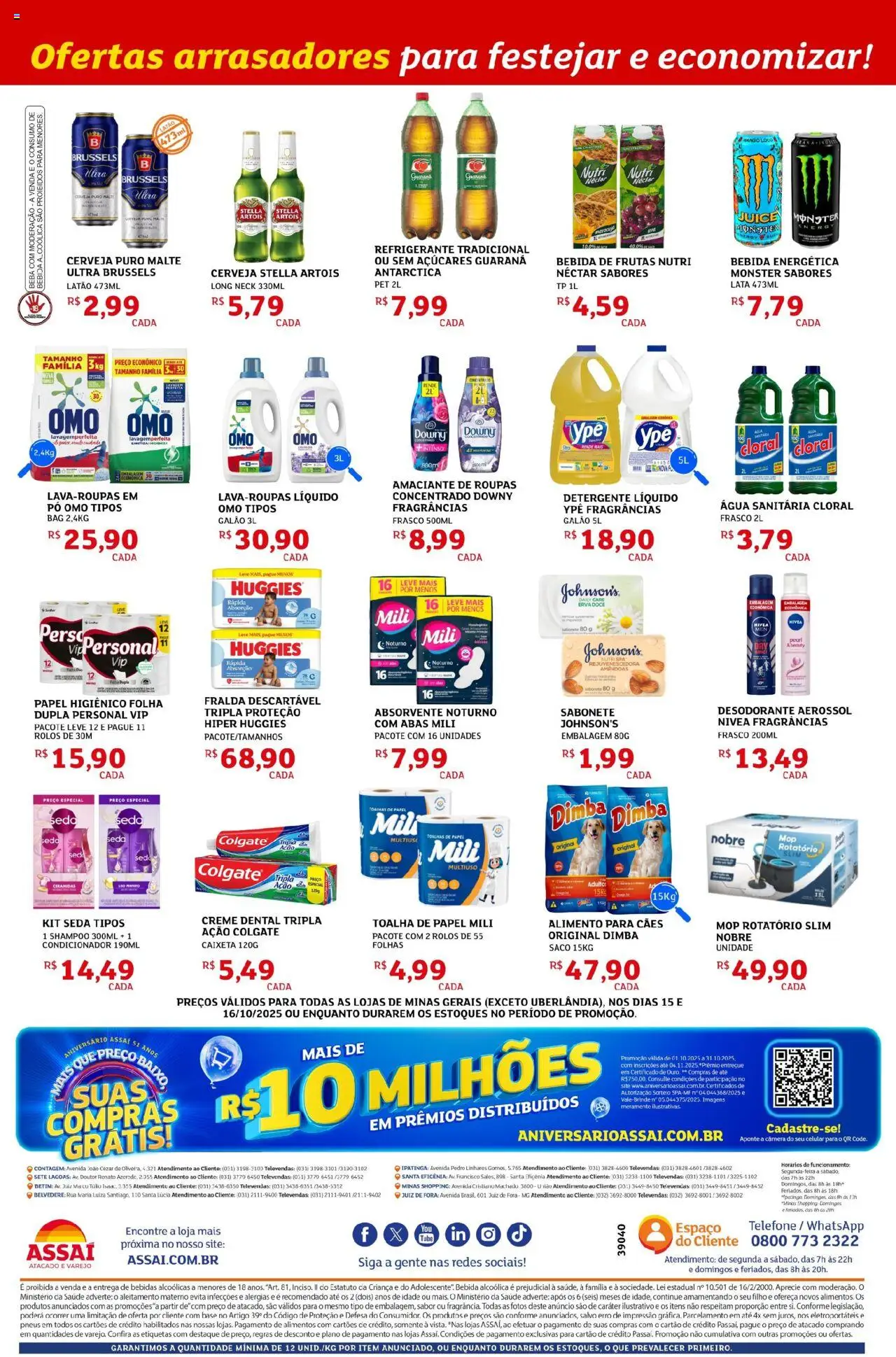 Assaí Atacadista Folheto - válido de 15.10.2025 | Página: 2 | Produtos: Guaraná, Cerveja, Bebida, Papel higiênico