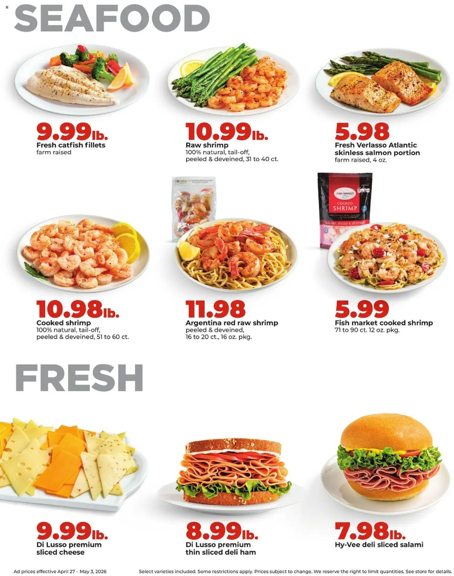 HyVee Weekly Ad - valid from 27.04.2026 | Page: 16 | Products: Salami, Ham, Fish, Seafood