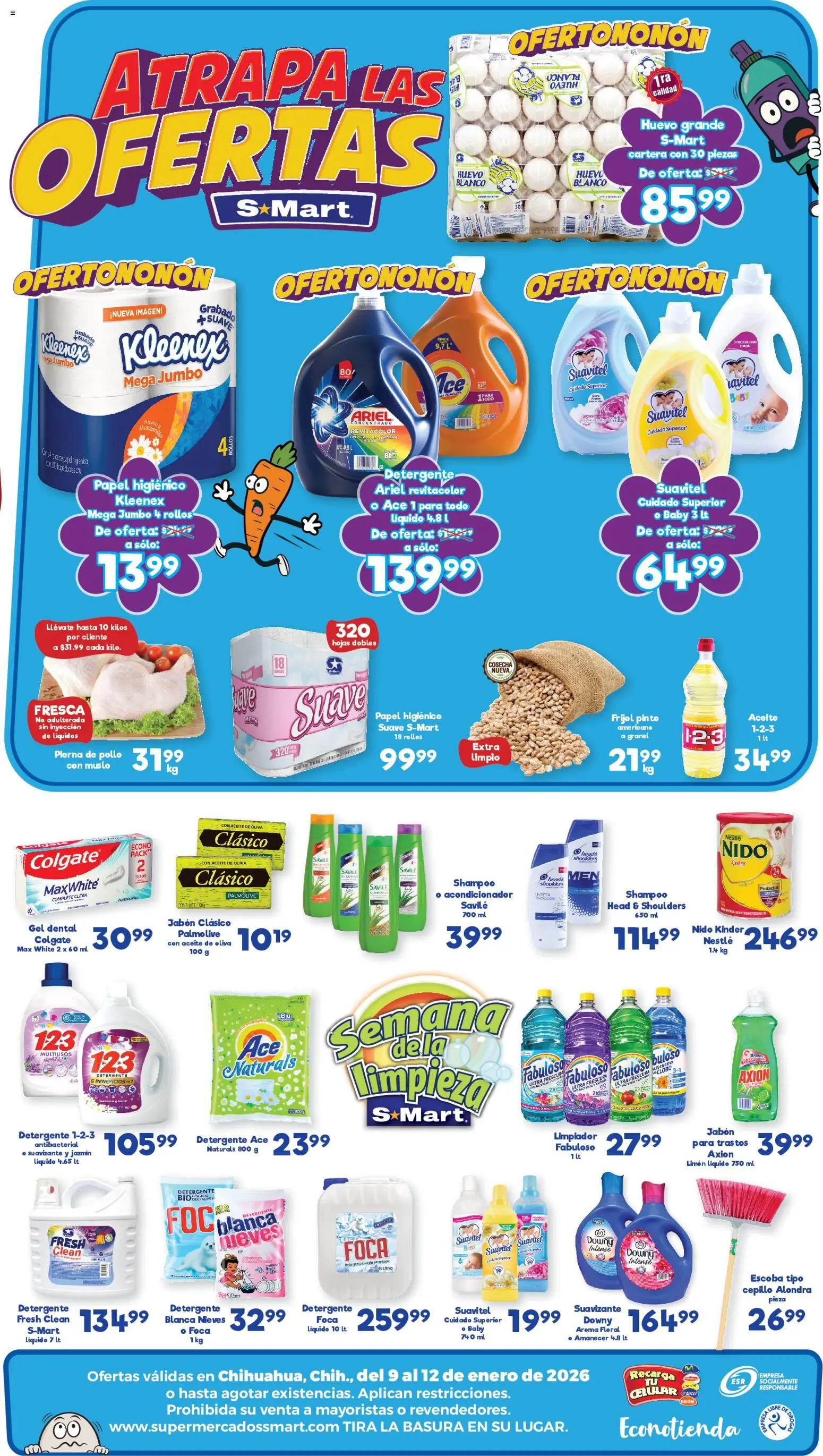 Nuevas ofertas de S-Mart válidas en toda la República Mexicana desde el 09.01.2026. ¡Encuentra las mejores ofertas en S-Mart folleto Chihuahua! | Página: 2 | Productos: Aceite de oliva, Limón, Aceite, Acondicionador