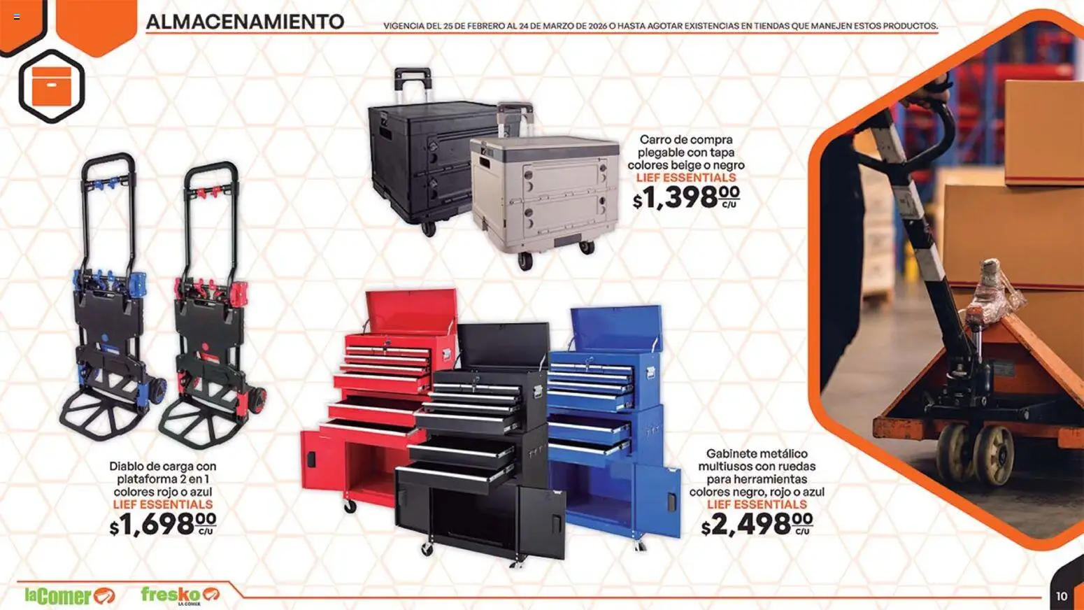 Nuevas ofertas de La Comer válidas en toda la República Mexicana desde el 25.02.2026. ¡Encuentra las mejores ofertas en La Comer folleto! | Página: 10 | Productos: Gabinete