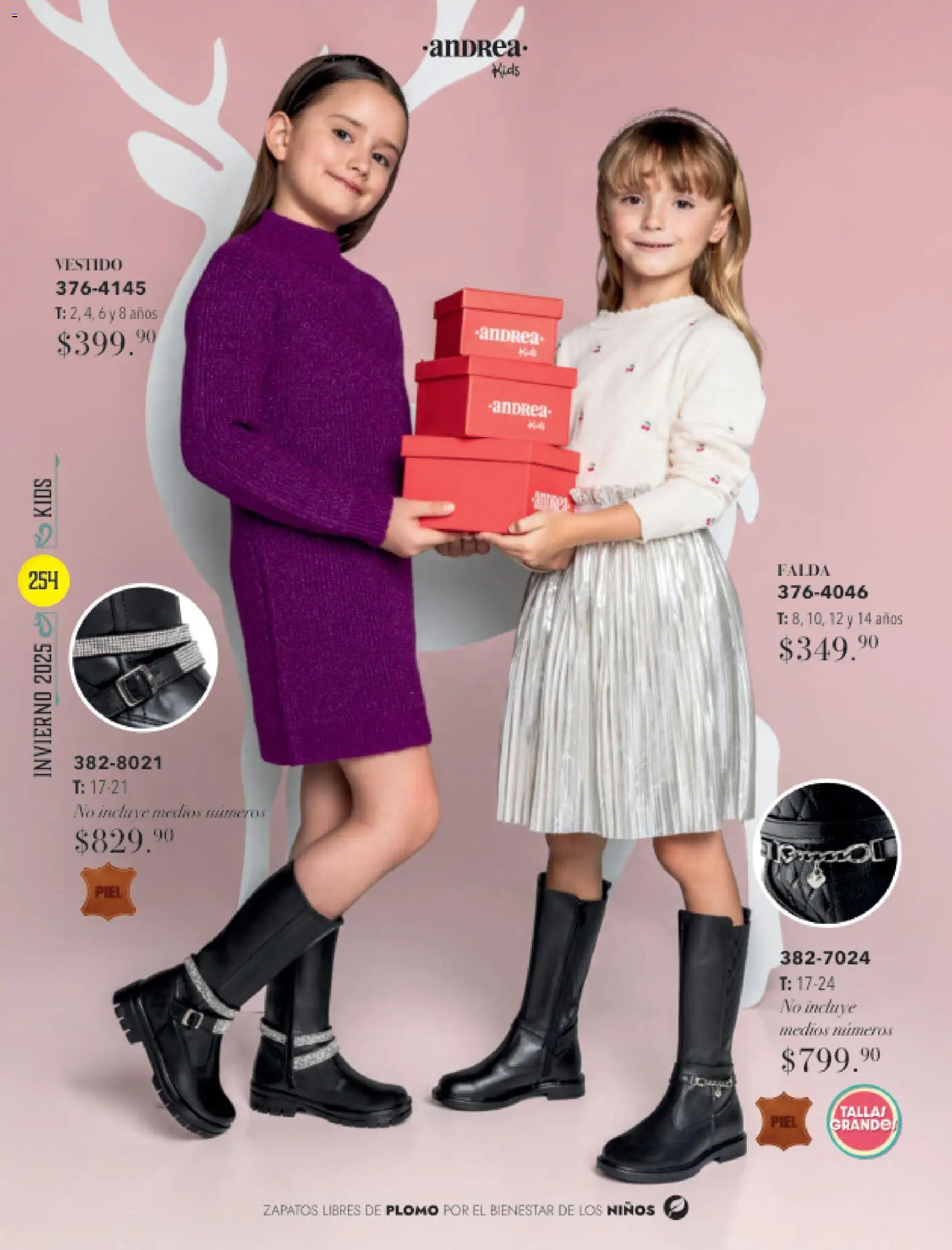 Nuevas ofertas de Andrea válidas en toda la República Mexicana desde el 26.11.2025. ¡Encuentra las mejores ofertas en Andrea catálogo Invierno! | Página: 254 | Productos: Zapatos, Vestido, Falda