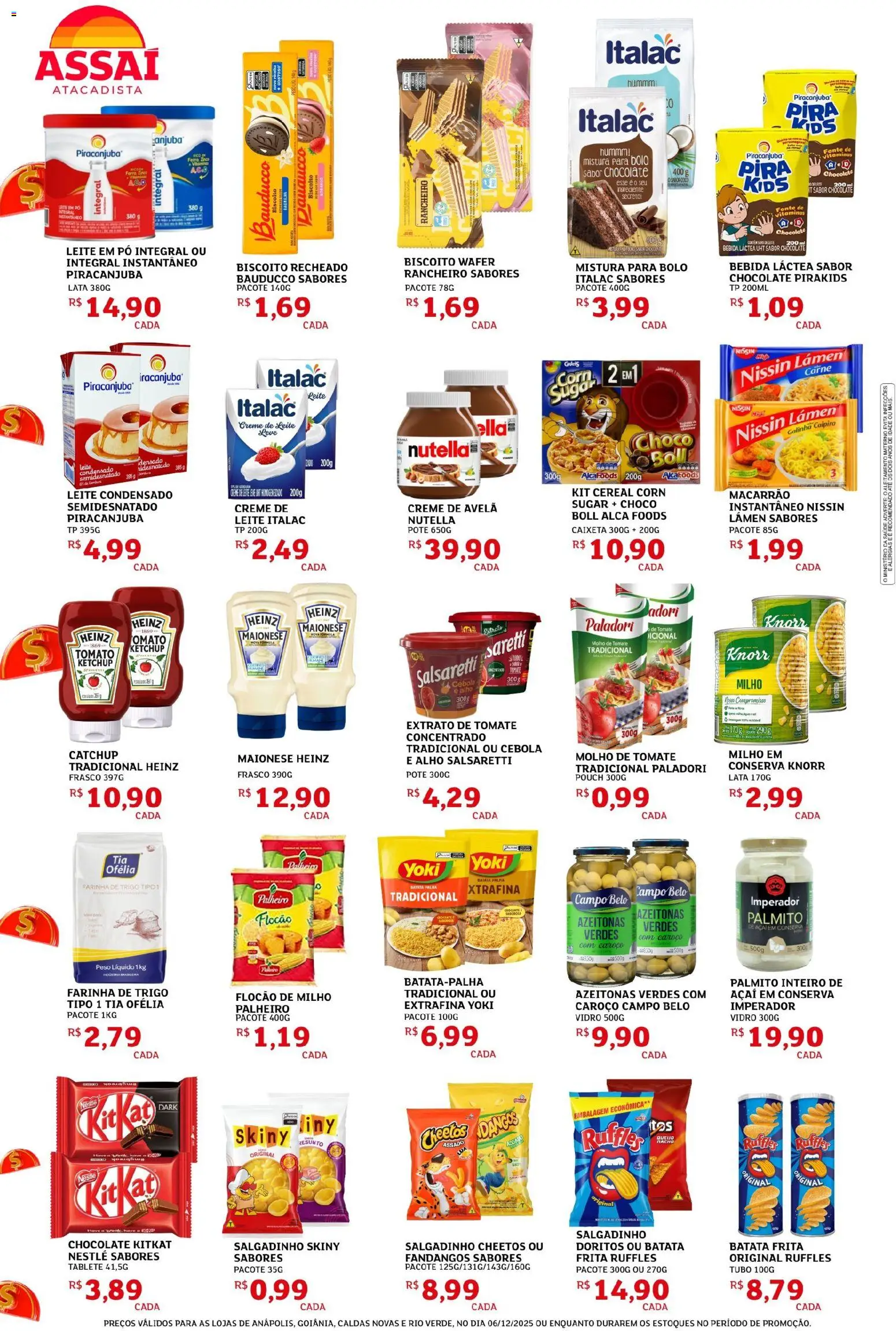 Assaí Atacadista Folheto - válido de 06.12.2025 | Página: 2 | Produtos: Alho, Macarrão, Biscoito recheado, Leite condensado