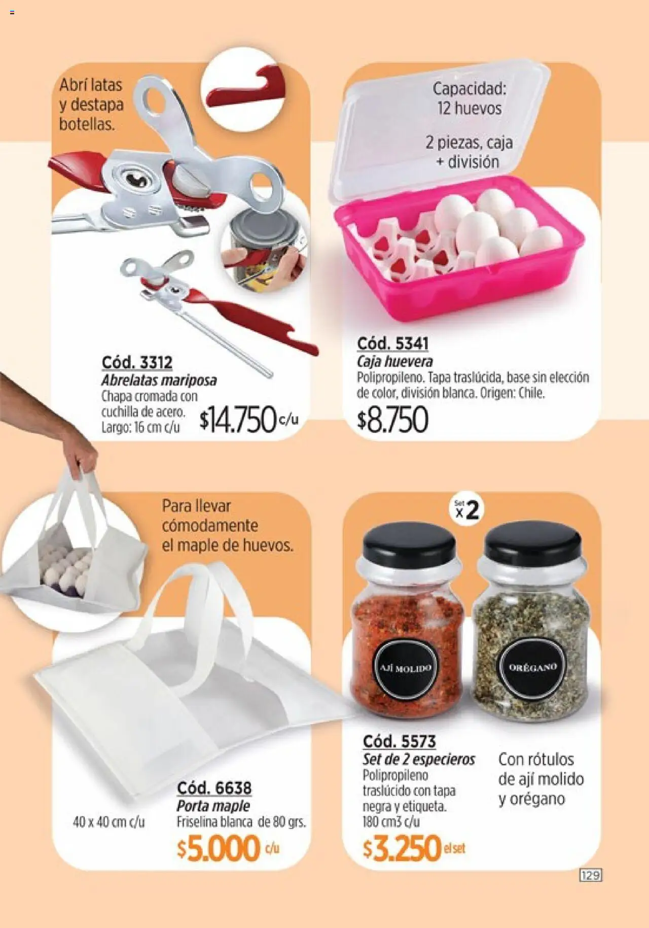 Catálogo Amodil Campaña 14 │ válido desde el 19.08.2025 | Página: 129 | Productos: Chapa, Huevos, Orégano, Aji