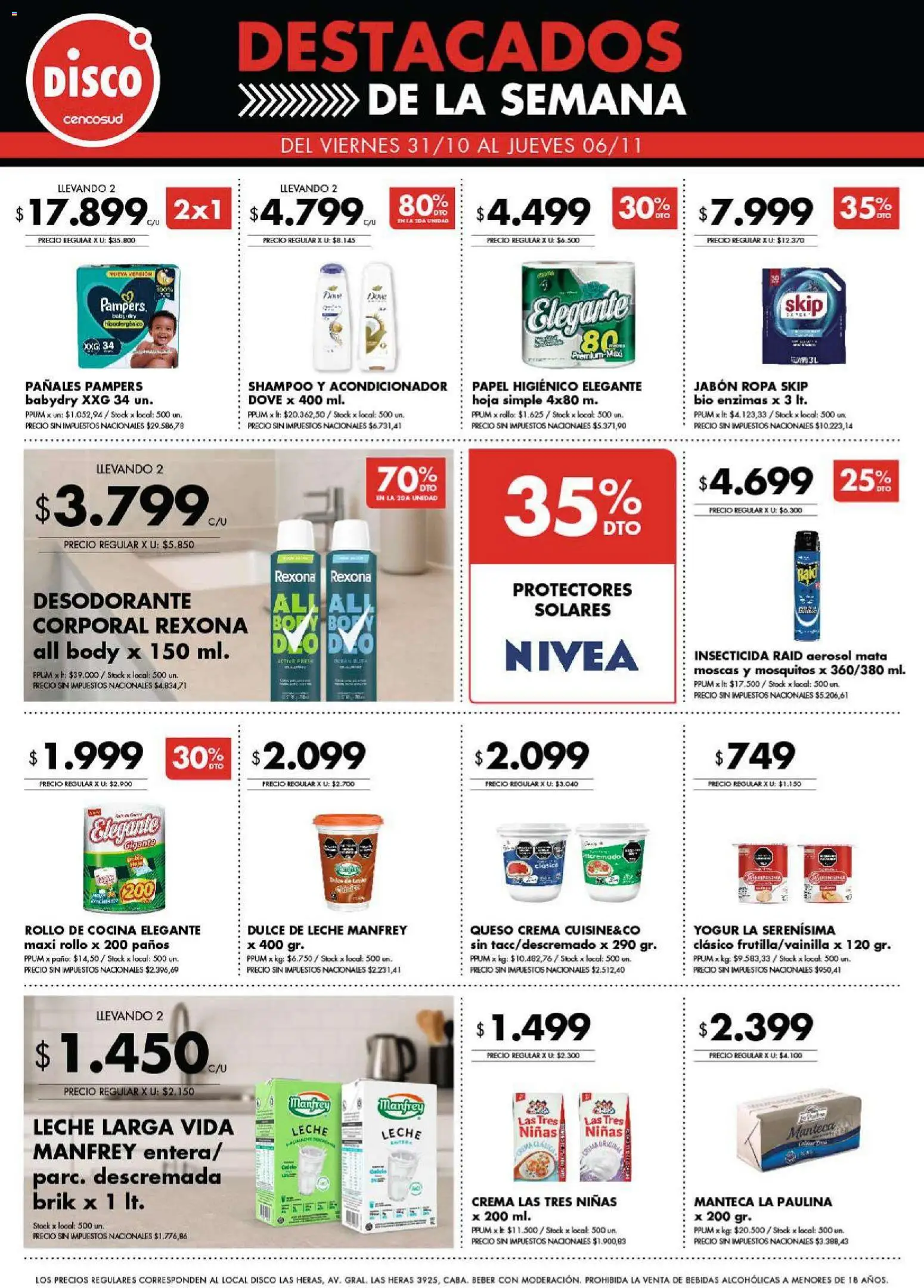 Disco ofertas │ válido desde el 31.10.2025 | Página: 9 | Productos: Shampoo, Dulce de leche, Desodorante, Manteca