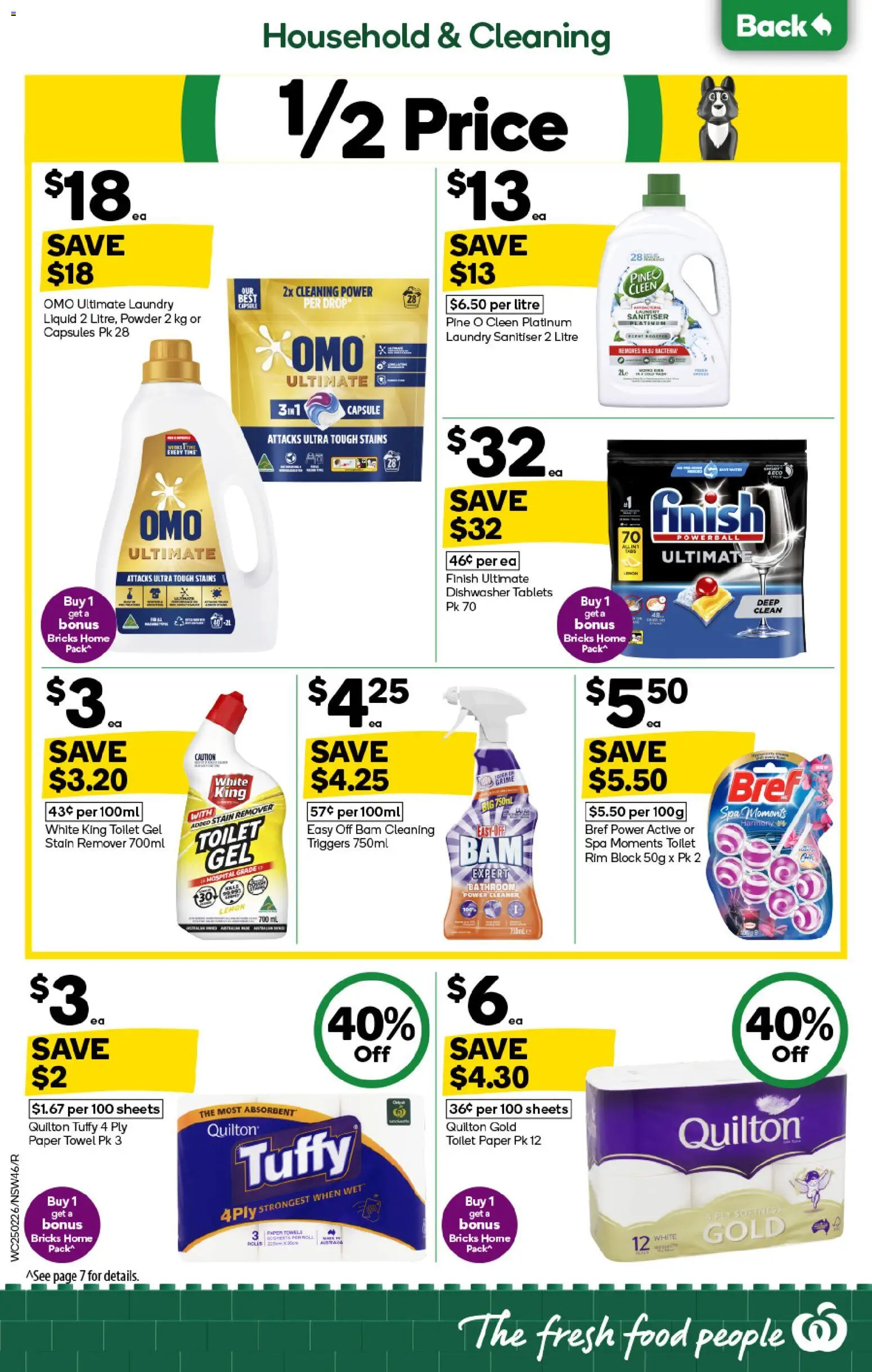 Woolworths catalogue - valid from 25.02.2026 | Page: 44 | Products: Toilet, Household, Toilet paper, Laundry