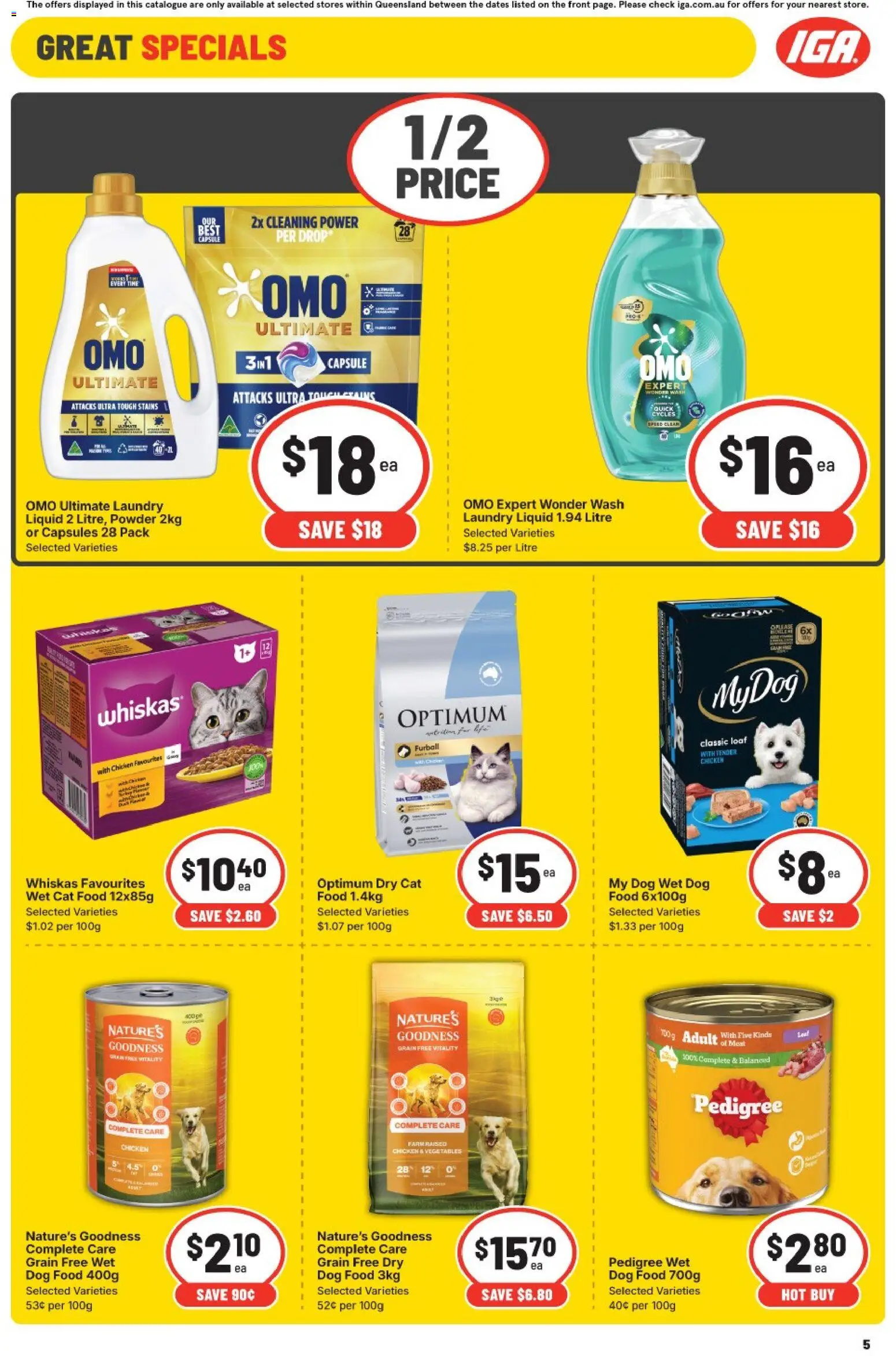IGA catalogue - valid from 07.01.2026 | Page: 8 | Products: Chicken, Dog food, Vegetables, Laundry