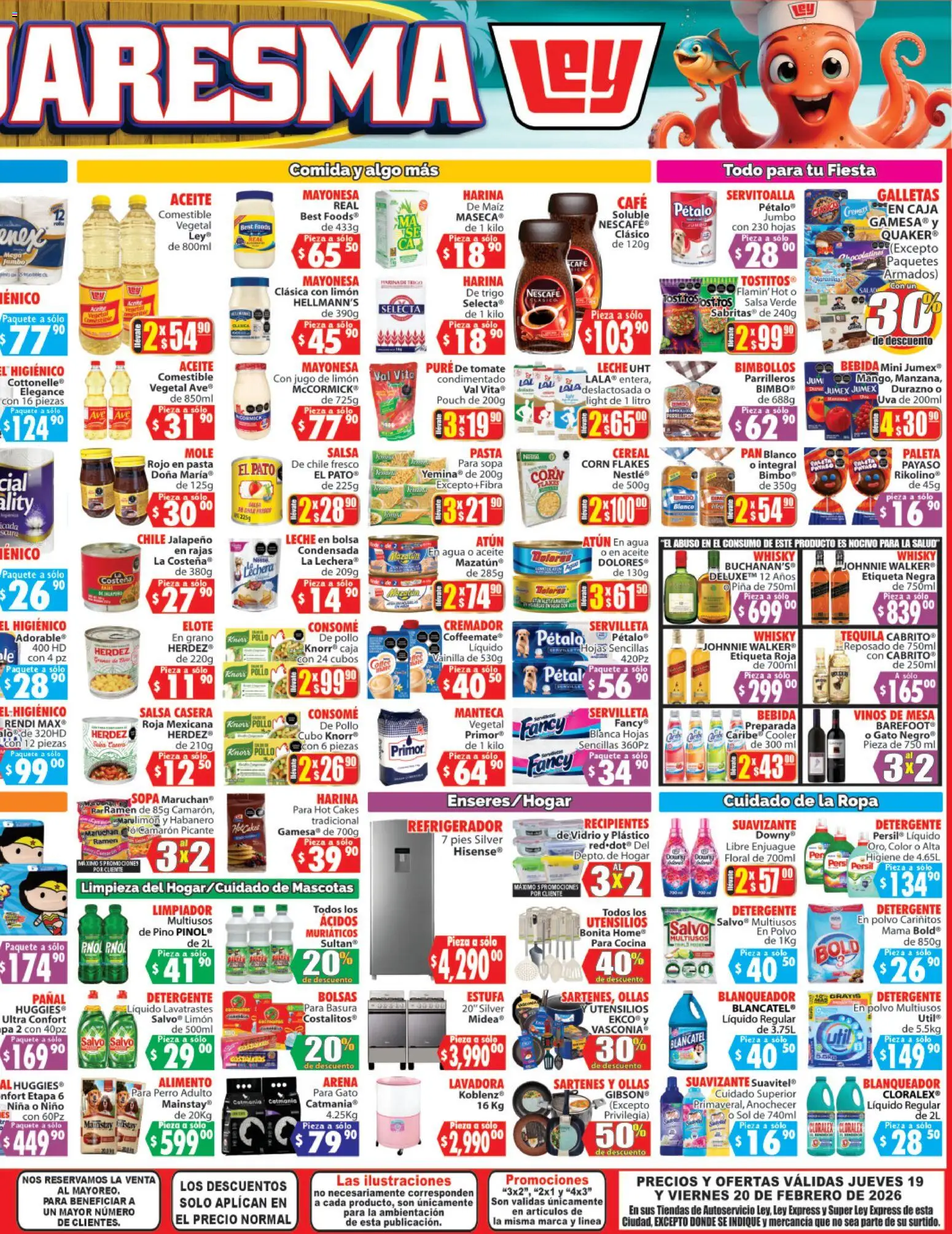 Nuevas ofertas de Casa Ley válidas en toda la República Mexicana desde el 19.02.2026. ¡Encuentra las mejores ofertas en Casa Ley folleto Autoservicio! | Página: 4 | Productos: Maíz, Sopa, Pan, Jugo