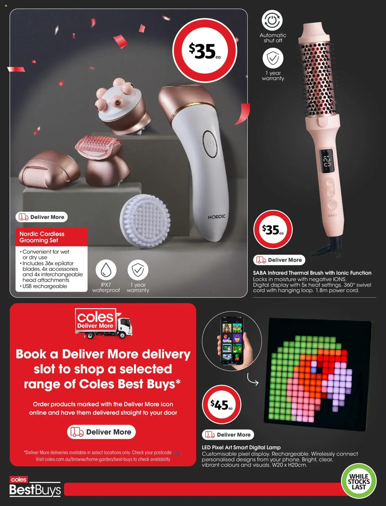Coles catalogue - valid from 21.11.2025 | Page: 2 | Products: Lamp, Accessories, Usb, Epilator