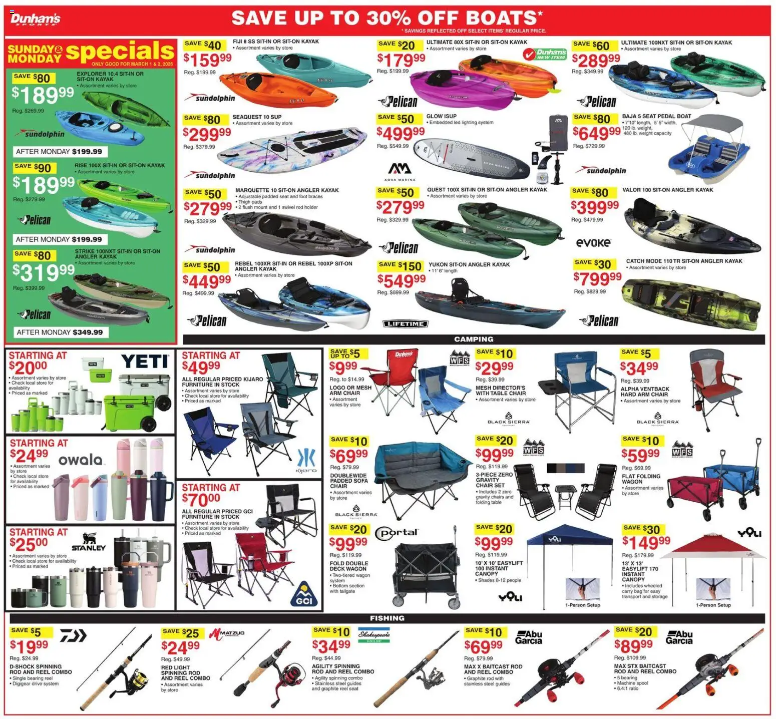 Dunham's Sports Weekly Ad - valid from 28.02.2026 | Page: 8 | Products: Sofa, Table, Swivel, Bag