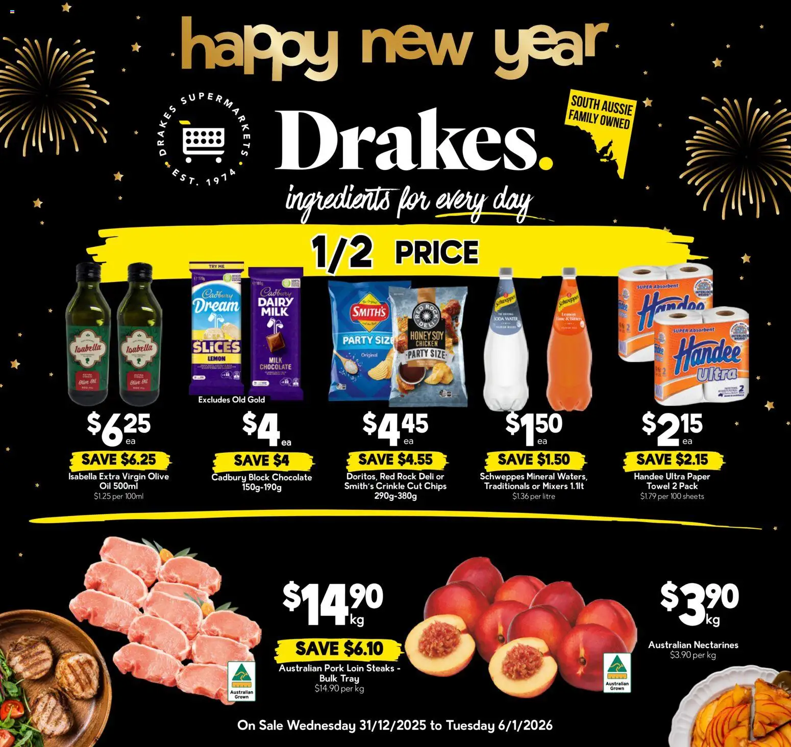 Drakes catalogue - valid from 31.12.2025 | Page: 1 | Products: Milk, Honey, Pork, Chips