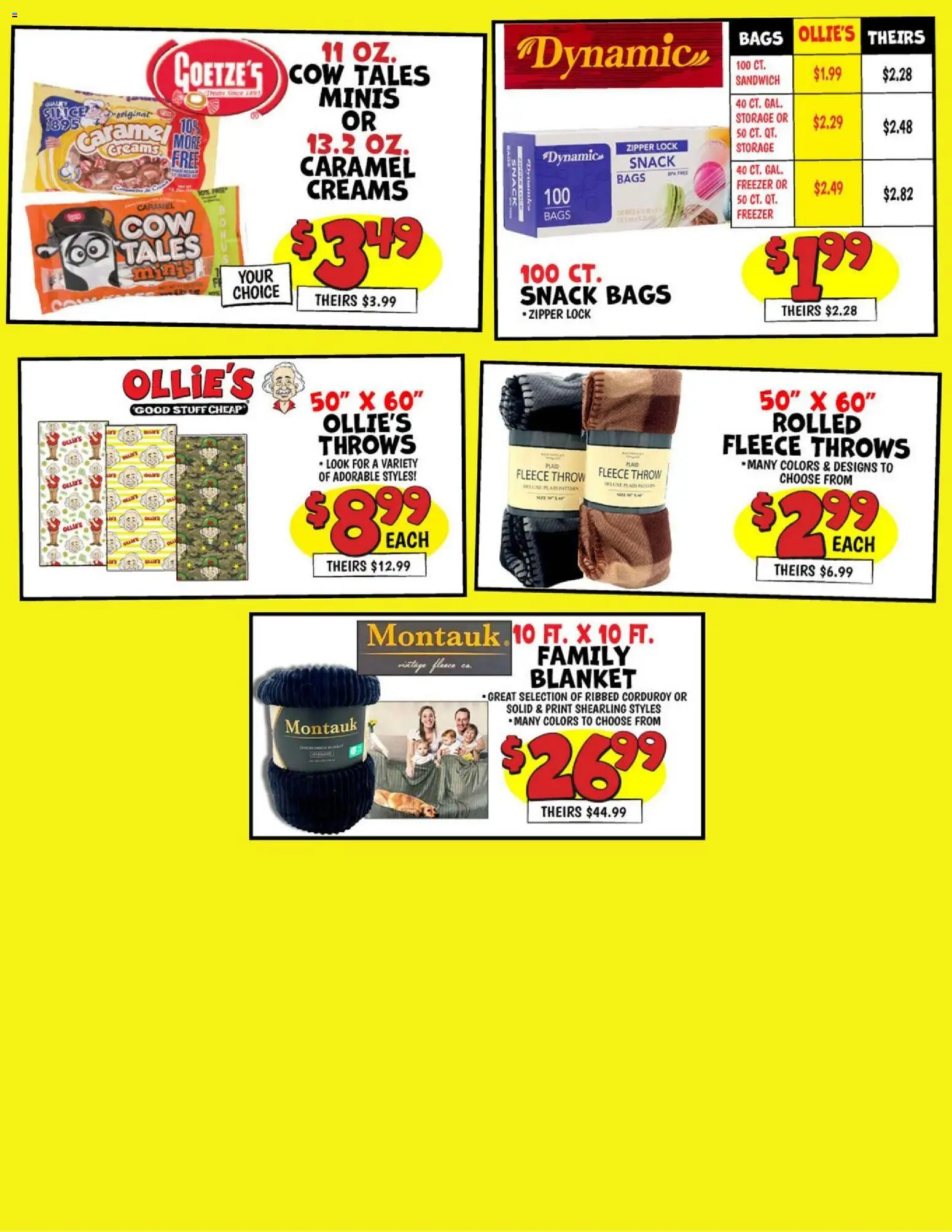 Ollie's Ad - valid from 03.02.2026 | Page: 4 | Products: Blanket, Freezer