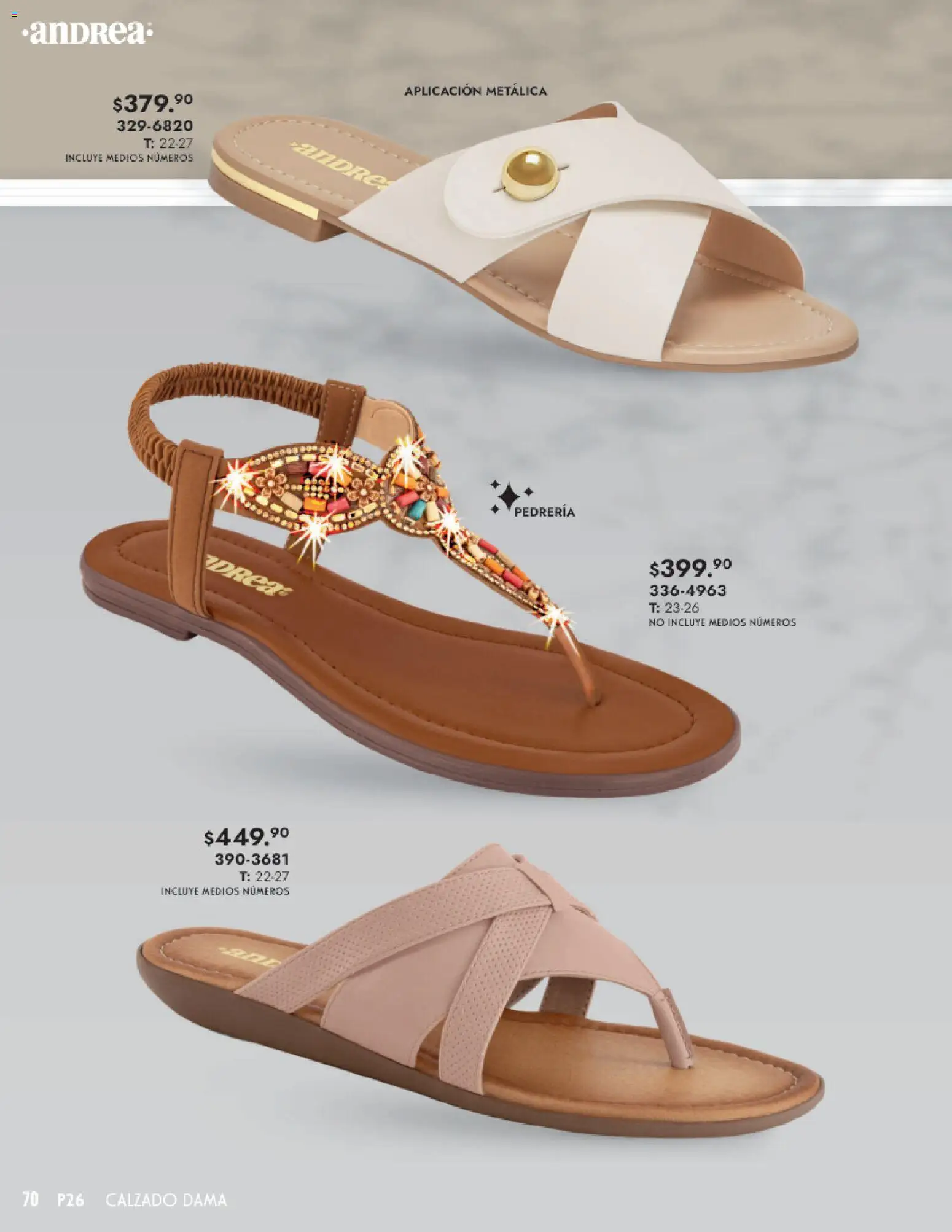 Nuevas ofertas de Andrea válidas en toda la República Mexicana desde el 25.01.2026. ¡Encuentra las mejores ofertas en Andrea catálogo Calzado Dama! | Página: 70