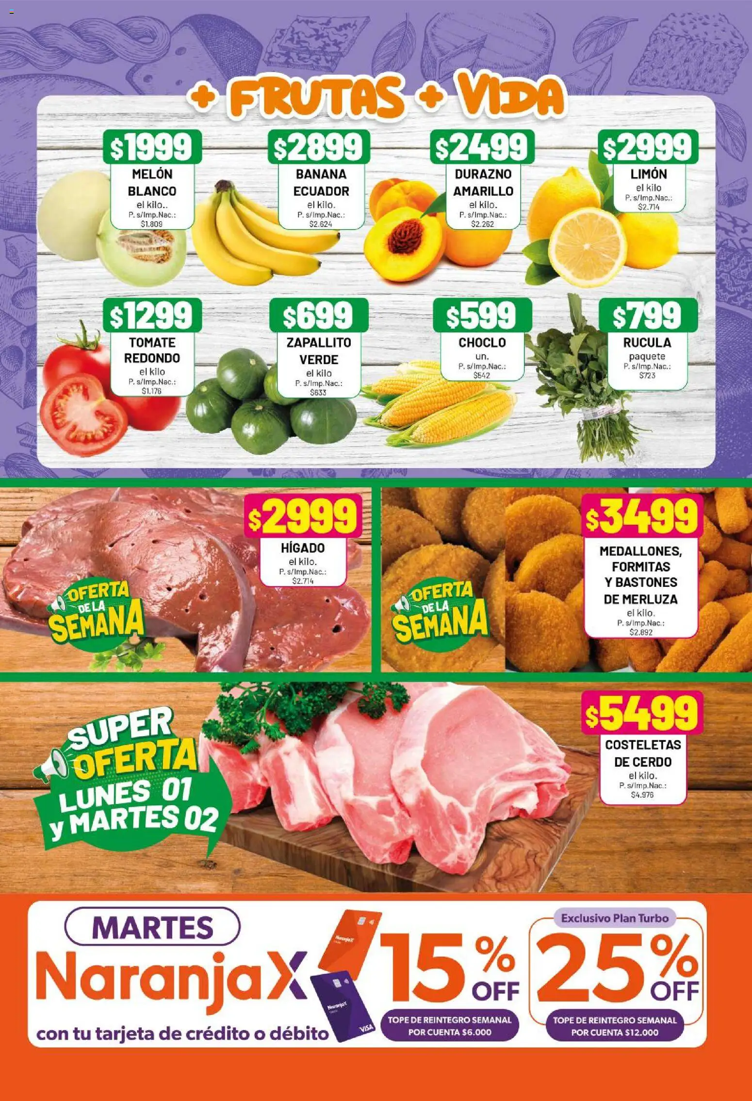 Almacor catálogo │ válido desde el 27.11.2025 | Página: 3 | Productos: Melón, Durazno, Tomate, Cerdo