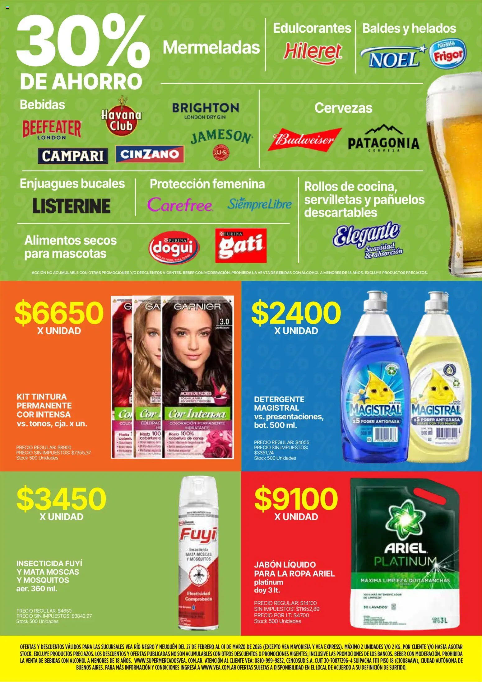 Vea - Ofertas fin de semana Patagonia │ válido desde el 27.02.2026 | Página: 8 | Productos: Jabón líquido, Tintura, Detergente, Ropa