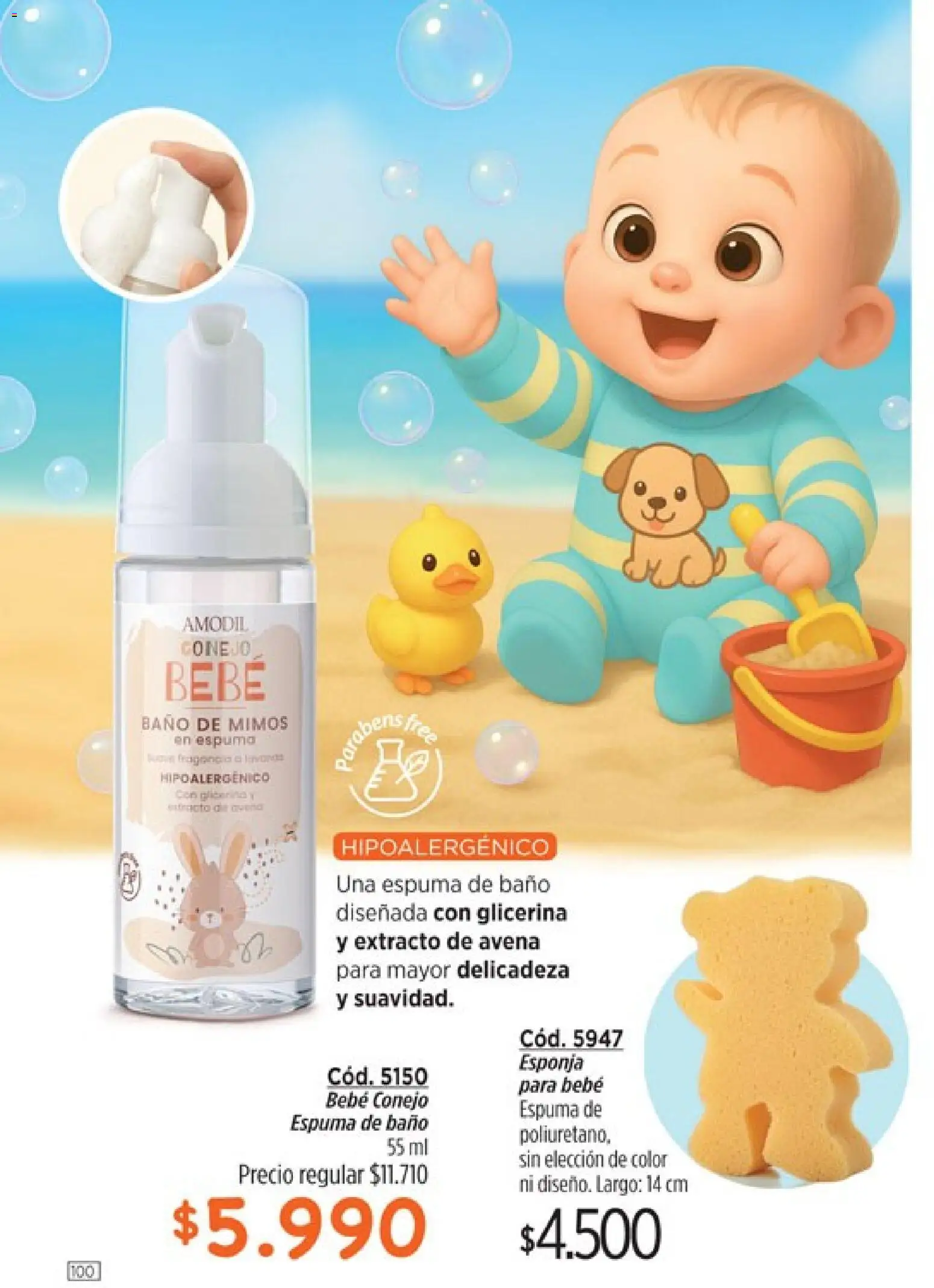 Catálogo Amodil Campaña 1/2026 │ válido desde el 01.01.2026 | Página: 100 | Productos: Baño, Avena, Esponja, Espuma