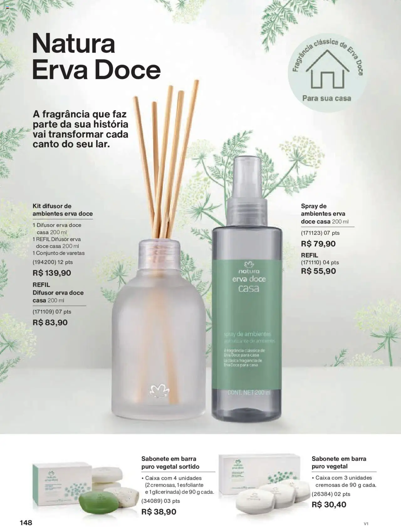 Natura Folheto - válido de 18.08.2025 | Página: 148 | Produtos: Difusor, Fragrância, Caixa, Sabonete