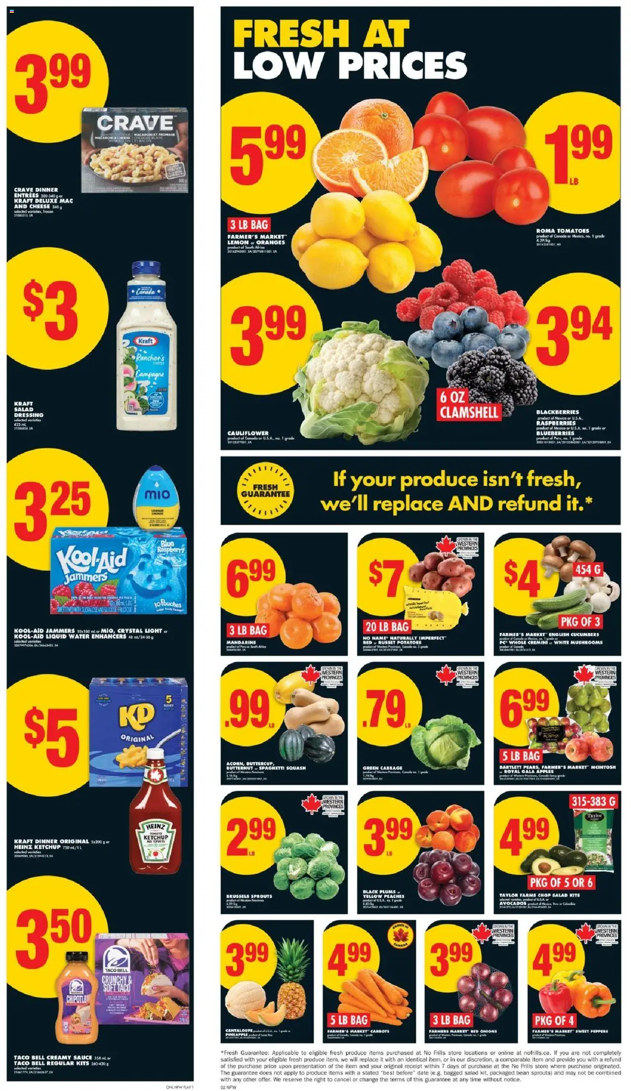 No Frills flyer valid from 16.10.2025 | Page: 2 | Products: Pasta, Cucumbers, PC, Oranges
