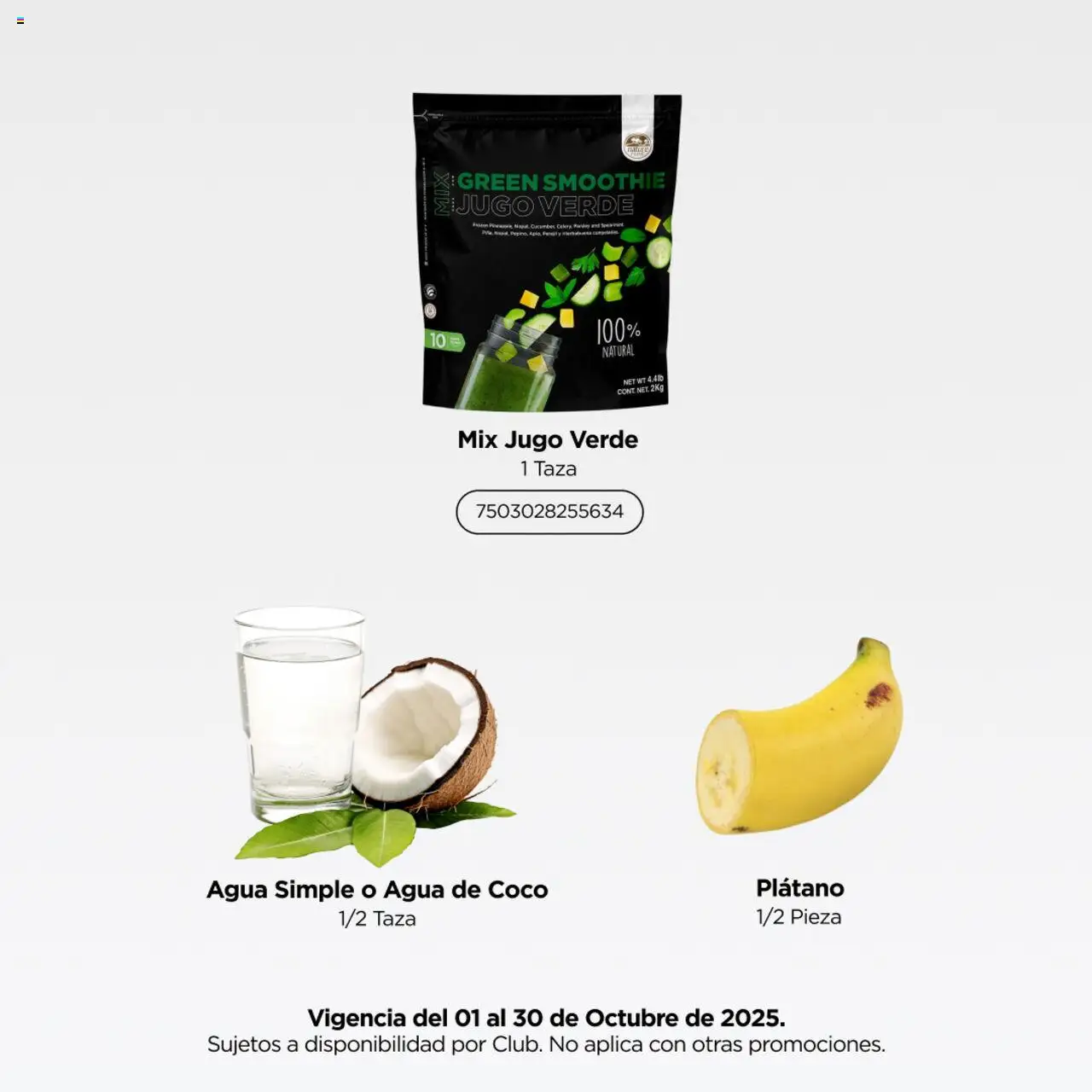 Nuevas ofertas de City Club válidas en toda la República Mexicana desde el 01.10.2025. ¡Encuentra las mejores ofertas en City Club - Catálogo Crea tus licuados favoritos! | Página: 7 | Productos: Plátano, Taza, Agua, Jugo