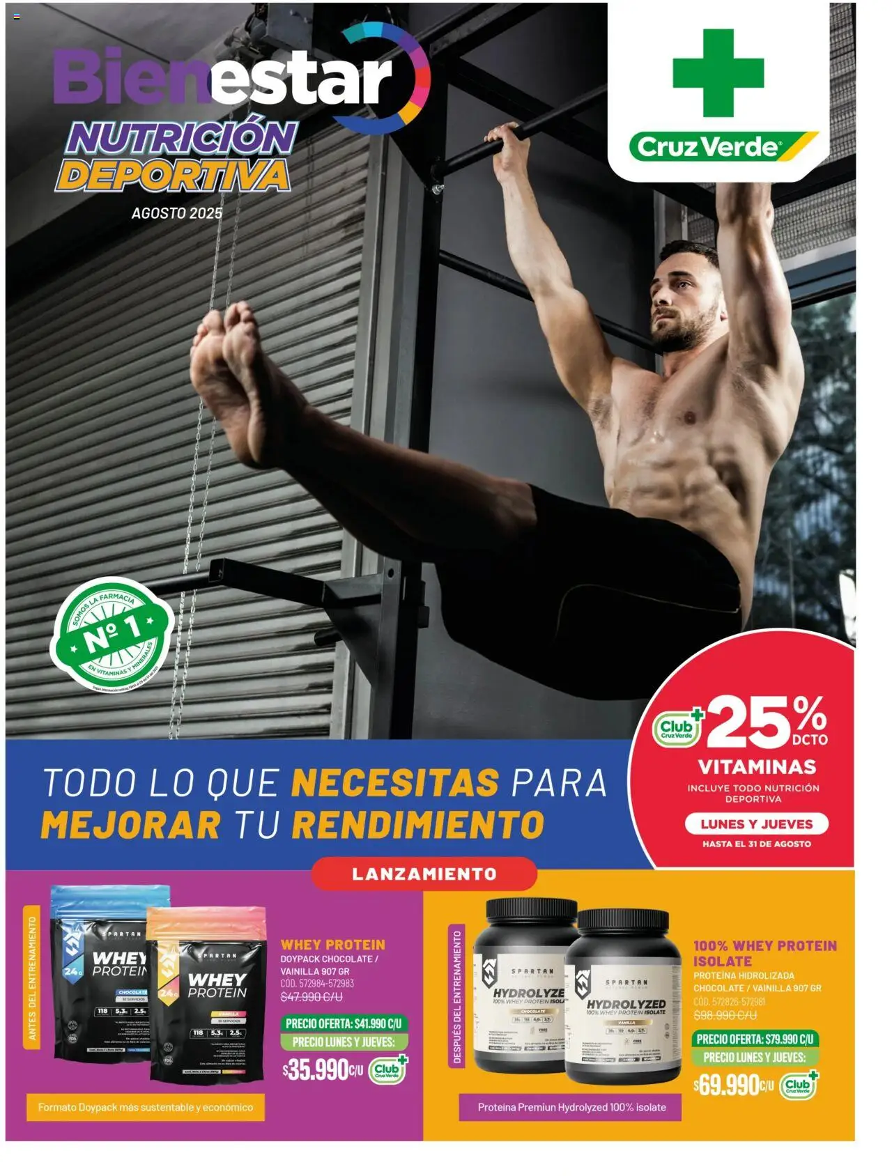 Nutrición Deportiva Cruz Verde │ válido desde el 01.08.2025 | Página: 1 | Productos: Vitaminas, Chocolate