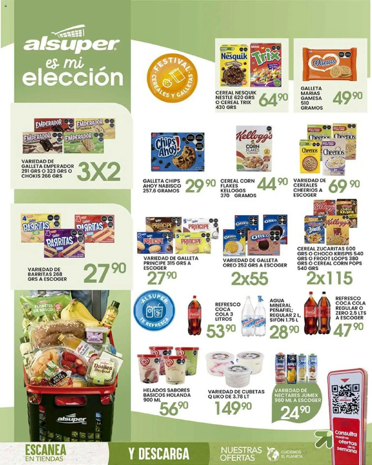 Nuevas ofertas de Alsuper válidas en toda la República Mexicana desde el 07.04.2026. ¡Encuentra las mejores ofertas en Alsuper folleto Torreon! | Página: 8 | Productos: Refresco, Agua, Cereales, Galletas