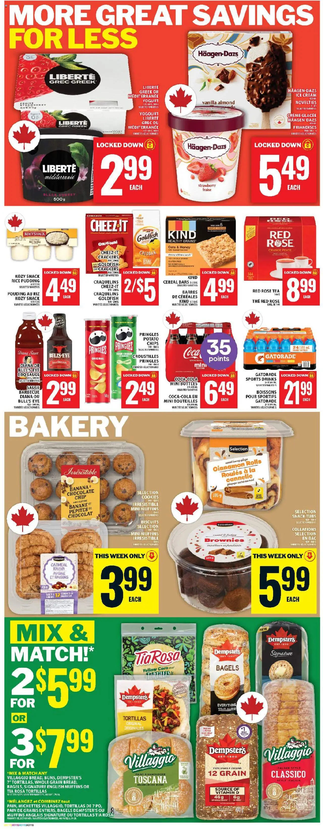 Food Basics flyer valid from 14.08.2025 | Page: 6 | Products: Rice, Sour cream, Chips, Chocolate
