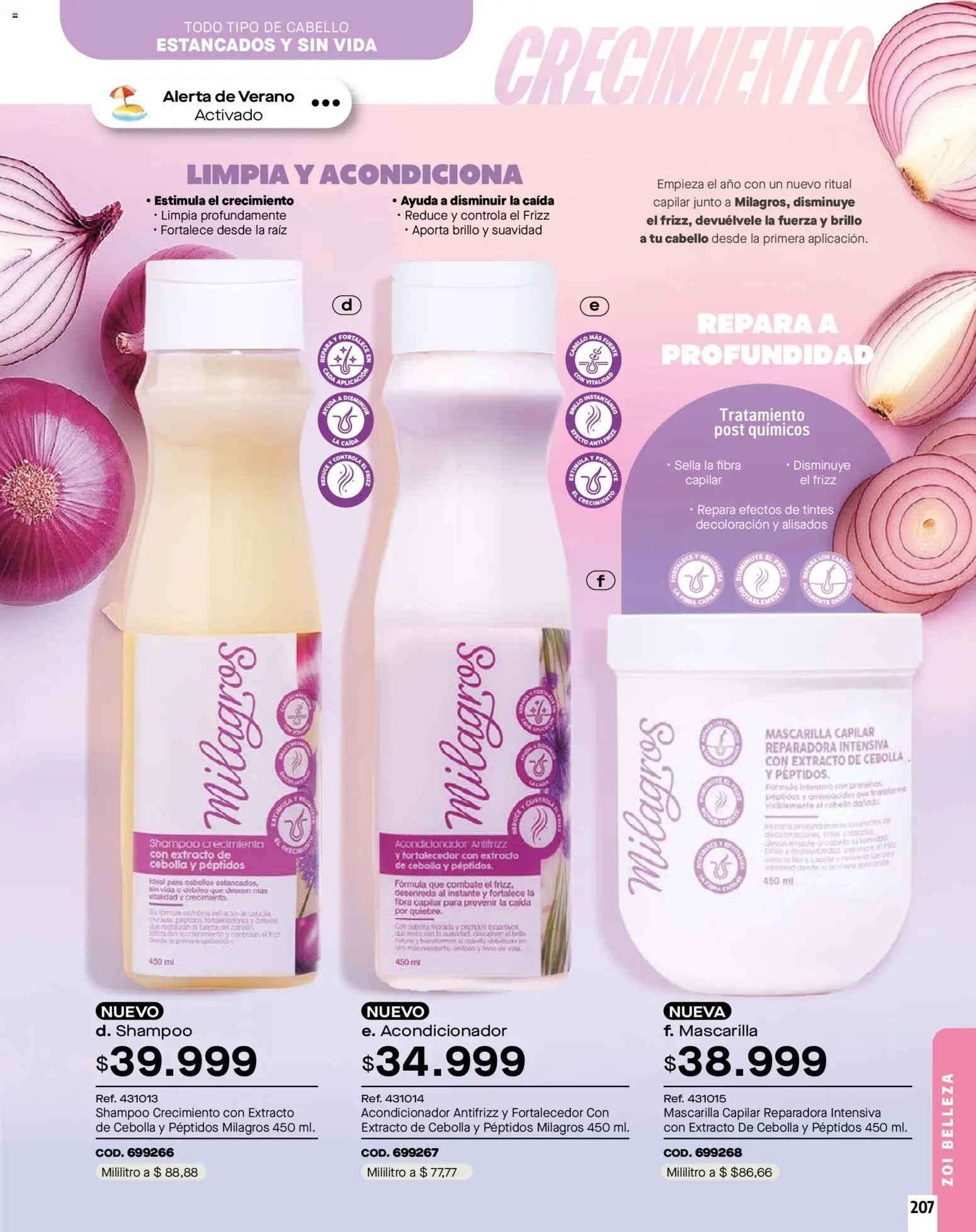 Carmel revista - valida desde el 01.01.2026 | Página: 207 | Productos: Shampoo, Brillo, Cebolla, Mascarilla