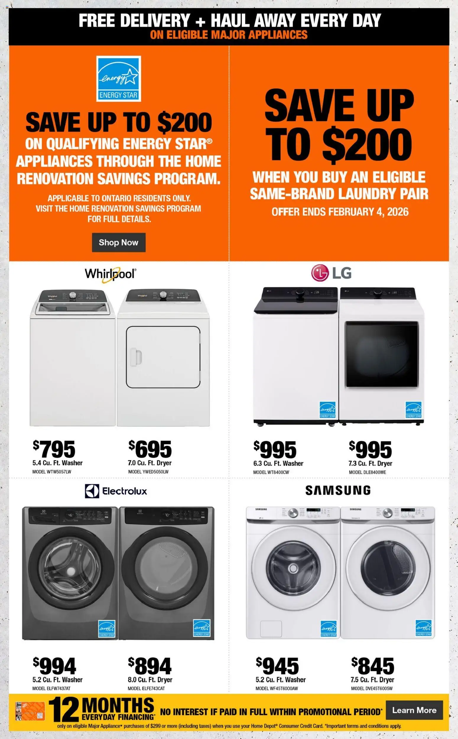 Home Depot flyer valid from 15.01.2026 | Page: 7 | Products: Dryer