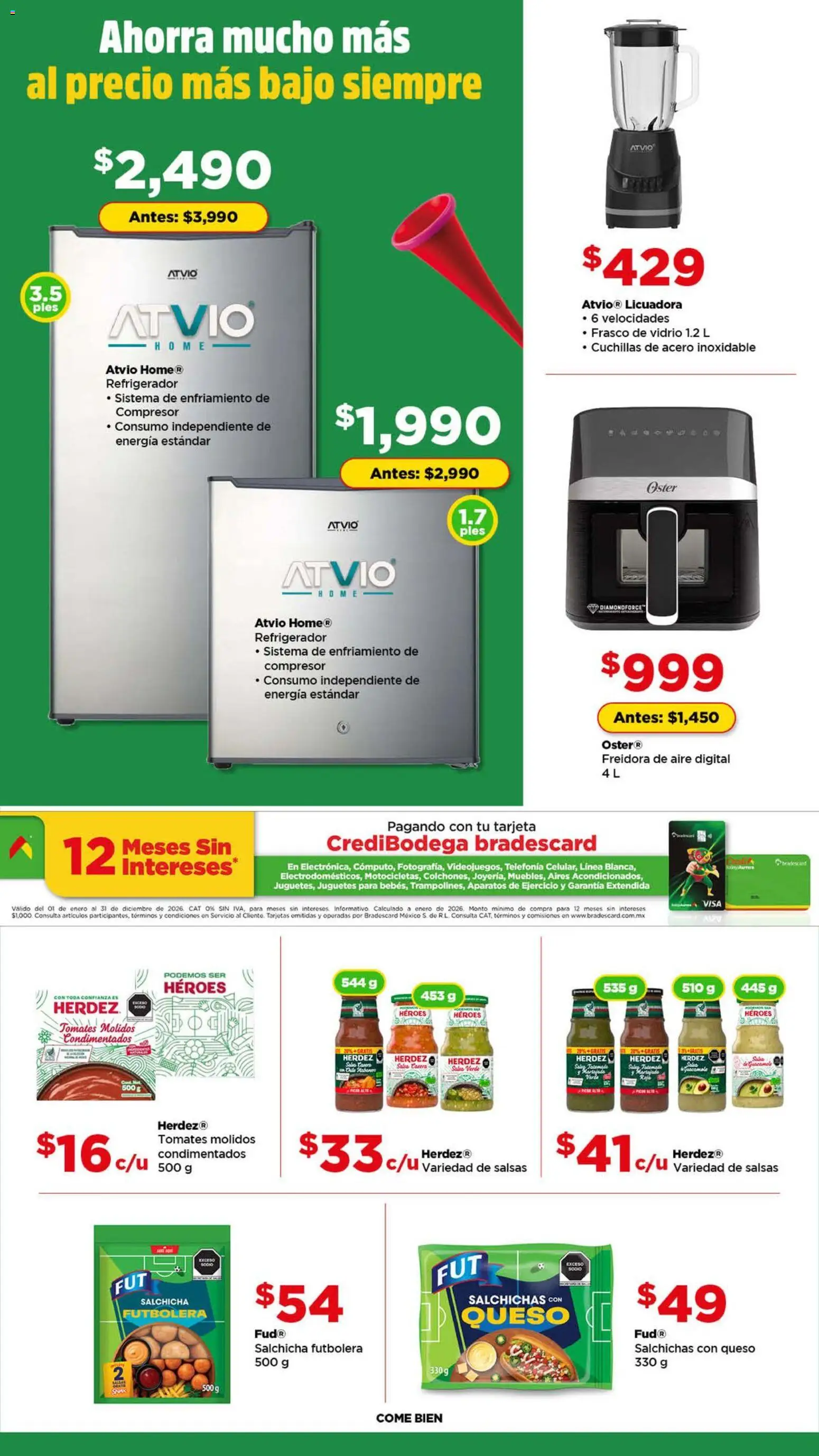 Nuevas ofertas de Bodega Aurrerá válidas en toda la República Mexicana desde el 27.04.2026. ¡Encuentra las mejores ofertas en Bodega Aurrerá folleto Golazo! | Página: 8 | Productos: Frasco, Freidora de aire, Licuadora, Freidora