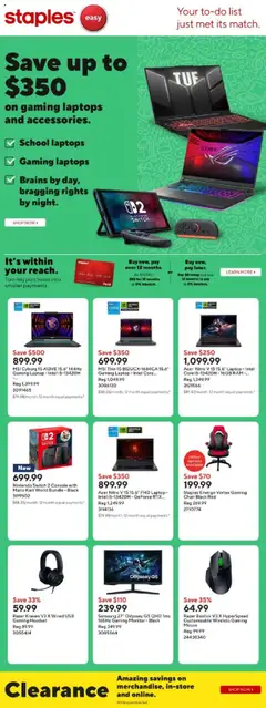 Preview of Staples weekly flyer / circulaire from shop Staples valid from 12.09.2025