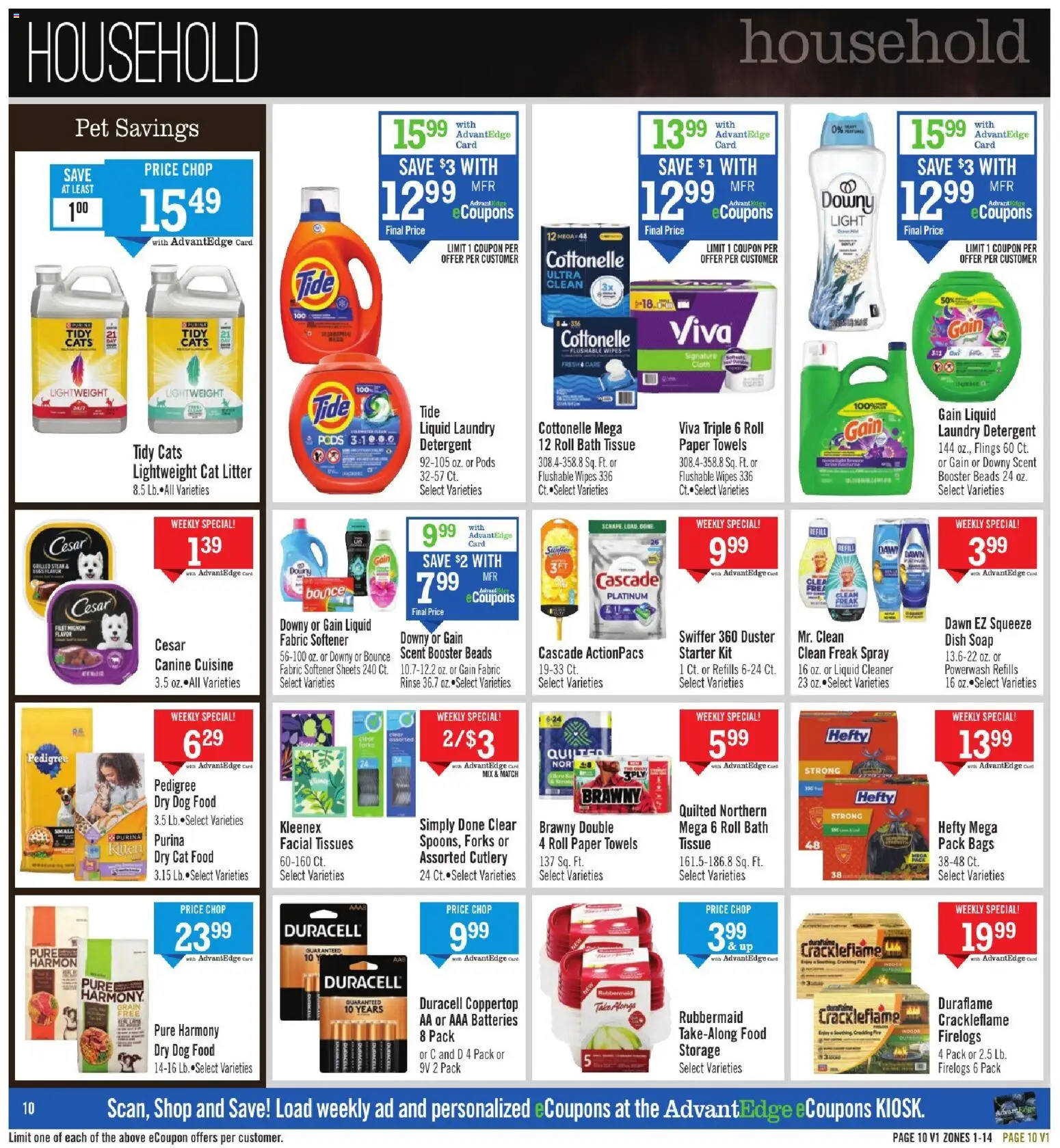 Price Chopper Weekly Ad - valid from 18.01.2026 | Page: 10 | Products: Dog Food, Cat Food, Fabric softener, Starter