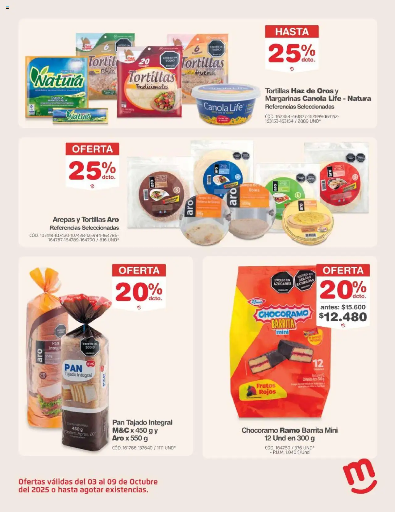 Makro revista - valida desde el 03.10.2025 | Página: 18 | Productos: Arepa, Avena, Maiz, Pan