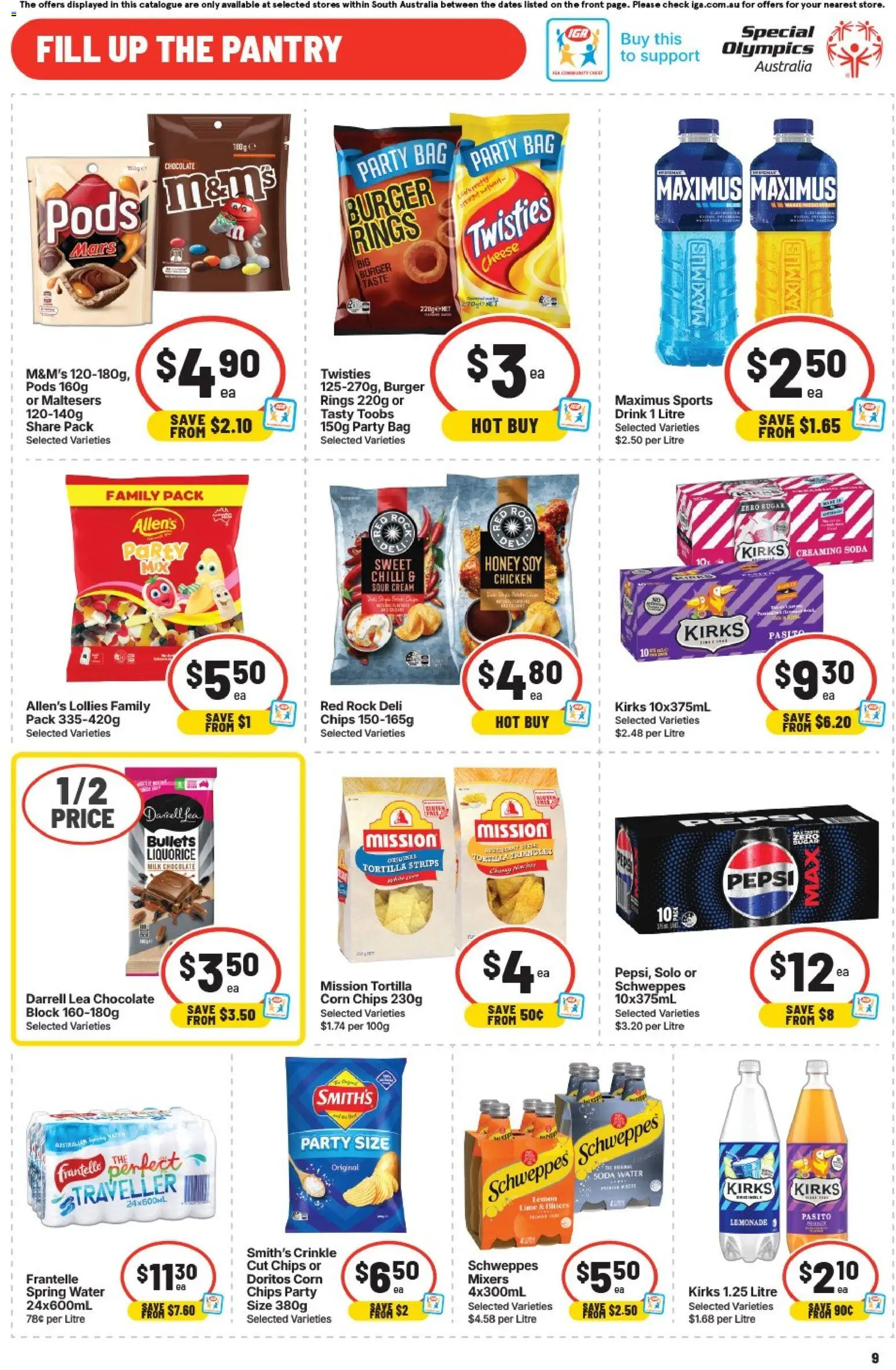 IGA catalogue - valid from 29.04.2026 | Page: 9 | Products: Chocolate, Lollies, Cream, Chilli