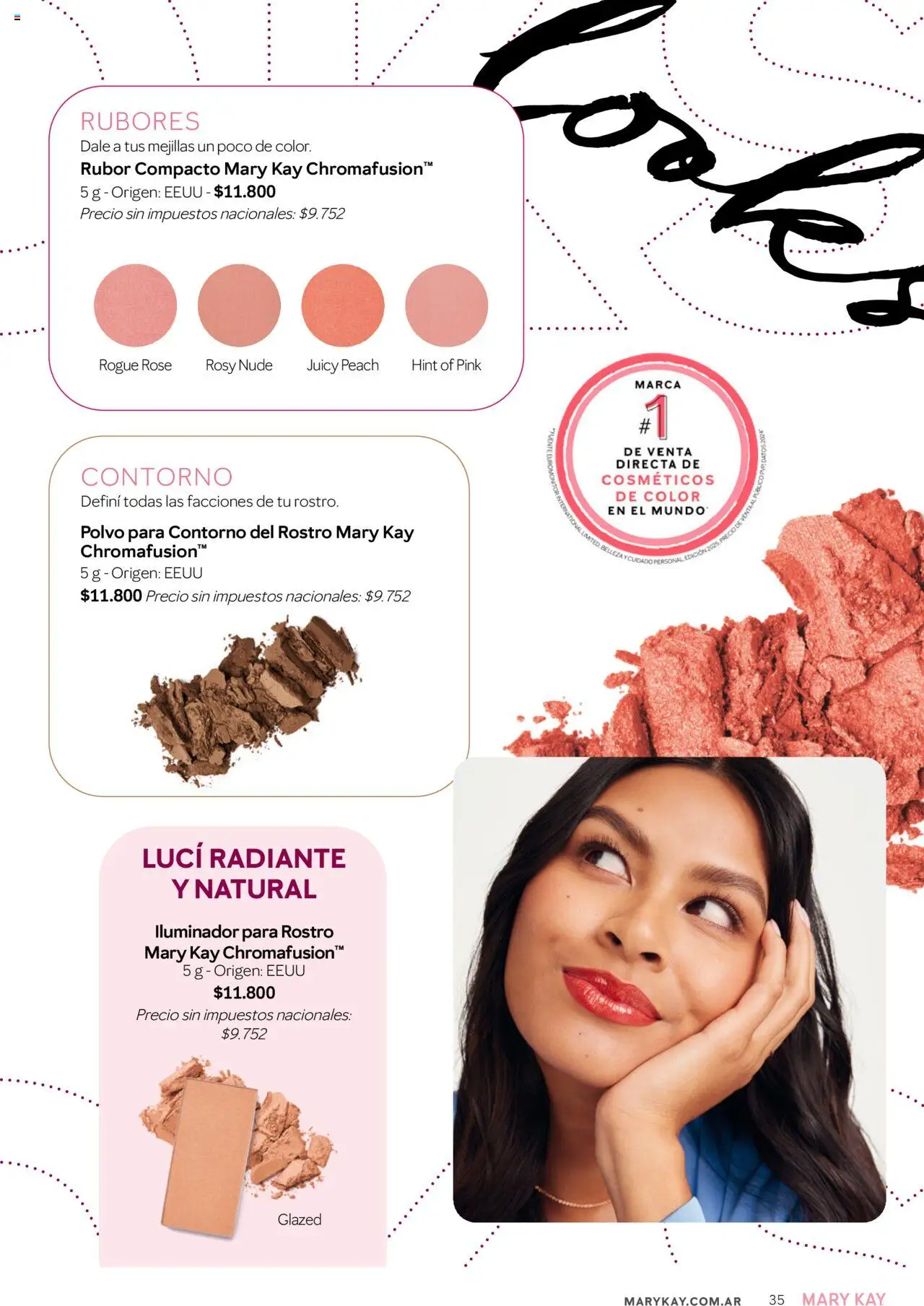 Mary Kay catálogo Invierno │ válido desde el 01.07.2025 | Página: 35 | Productos: Iluminador, Rubor, Polvo, Fuente