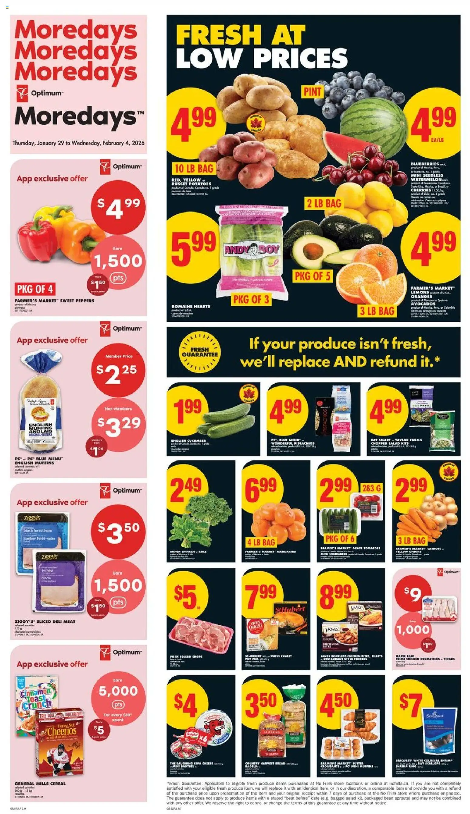 No Frills flyer valid from 29.01.2026 | Page: 2 | Products: PC, Bag, Ham, Pork