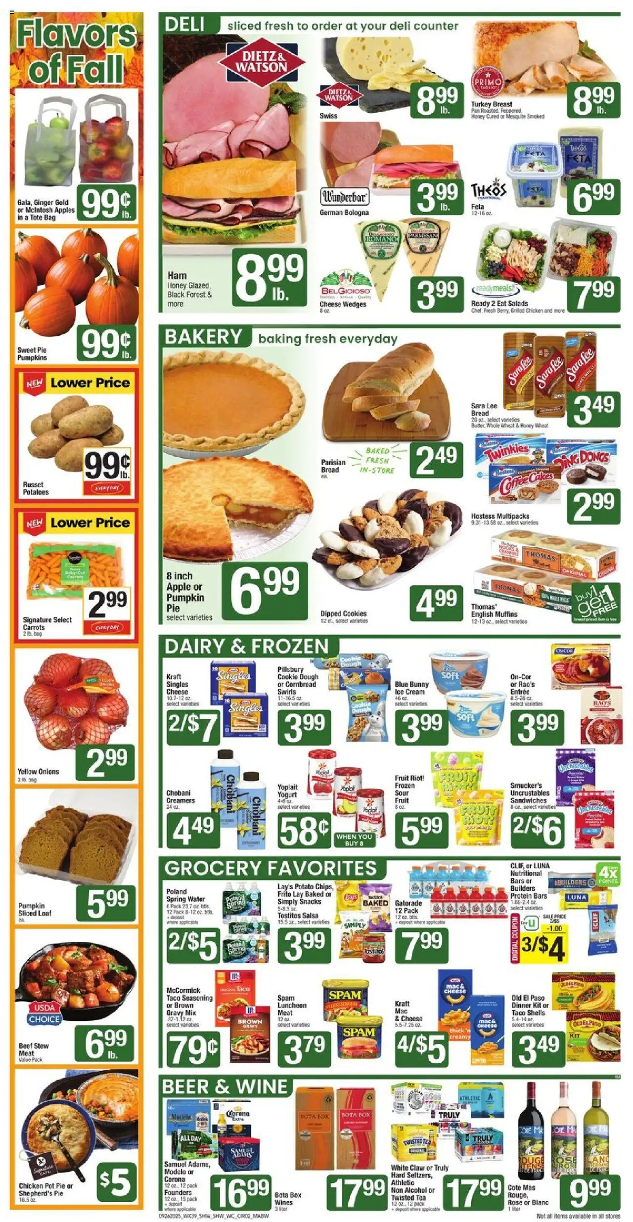 Shaw's Weekly Ad - valid from 26.09.2025 | Page: 2 | Products: Box, Pan, Cheese, Beef