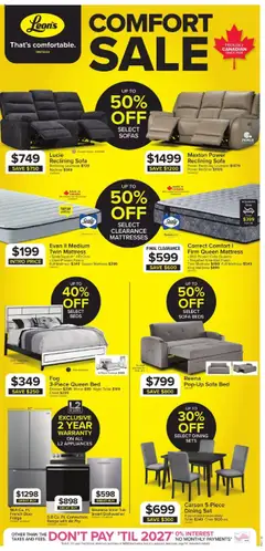 Preview of Leon's weekly flyer / circulaire from shop Leon's valid from 11.09.2025