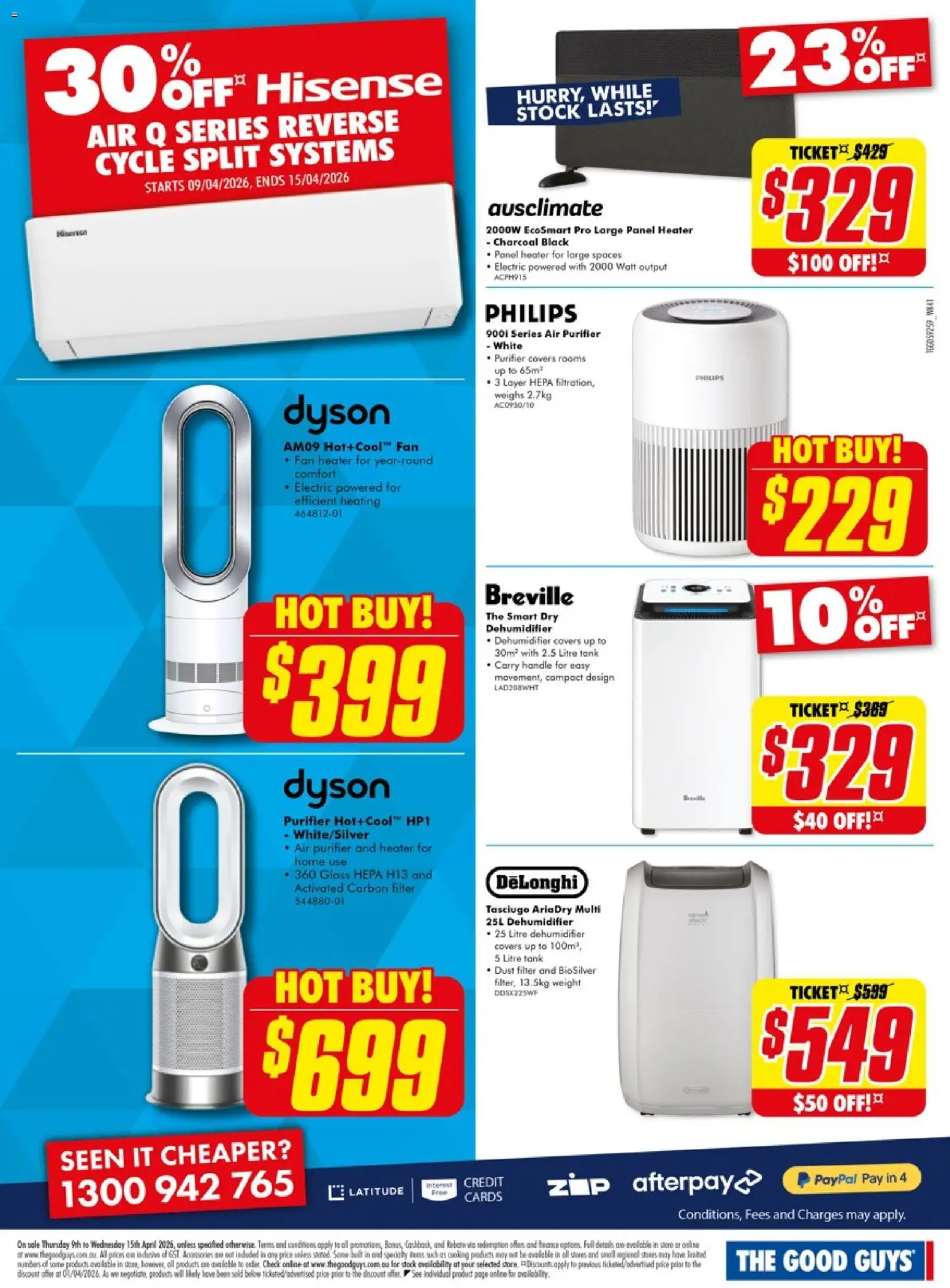 The Good Guys catalogue - valid from 08.04.2026 | Page: 23 | Products: Heater, Accessories, Weight, Fan