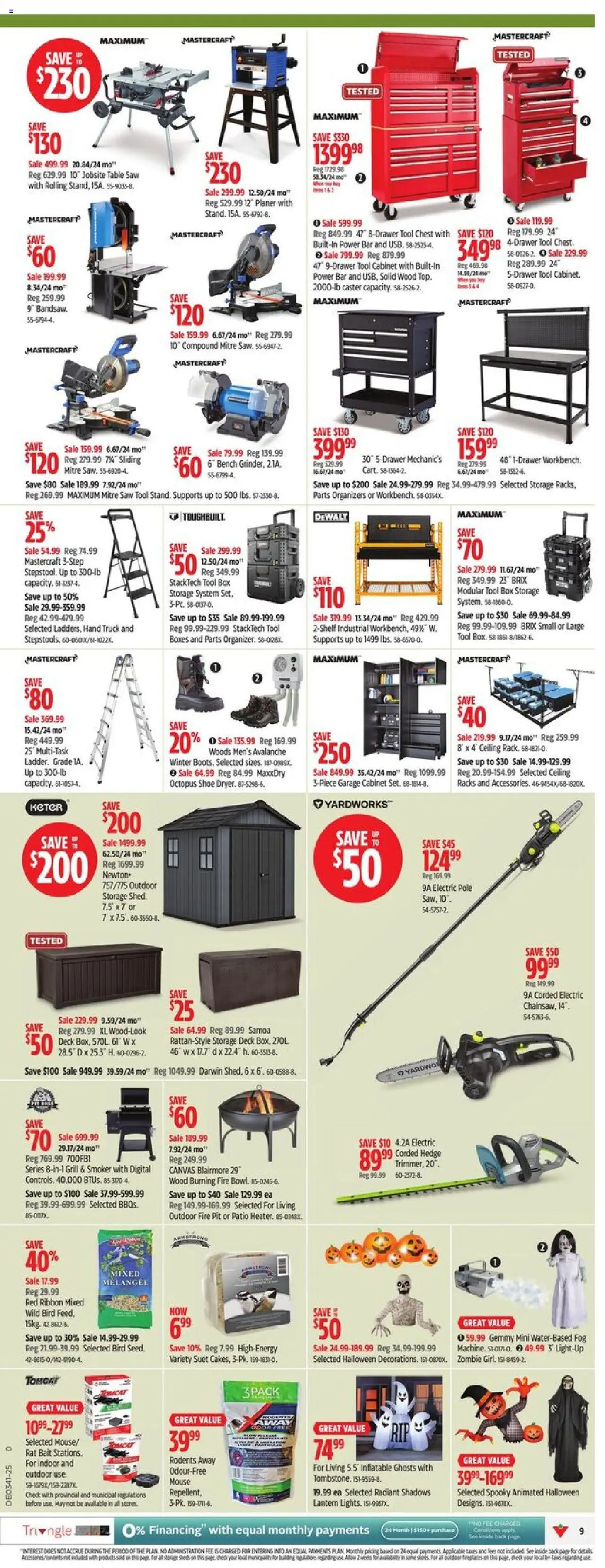 Canadian Tire flyer valid from 02.10.2025 | Page: 12 | Products: Mouse, Grill, Cabinet, Box