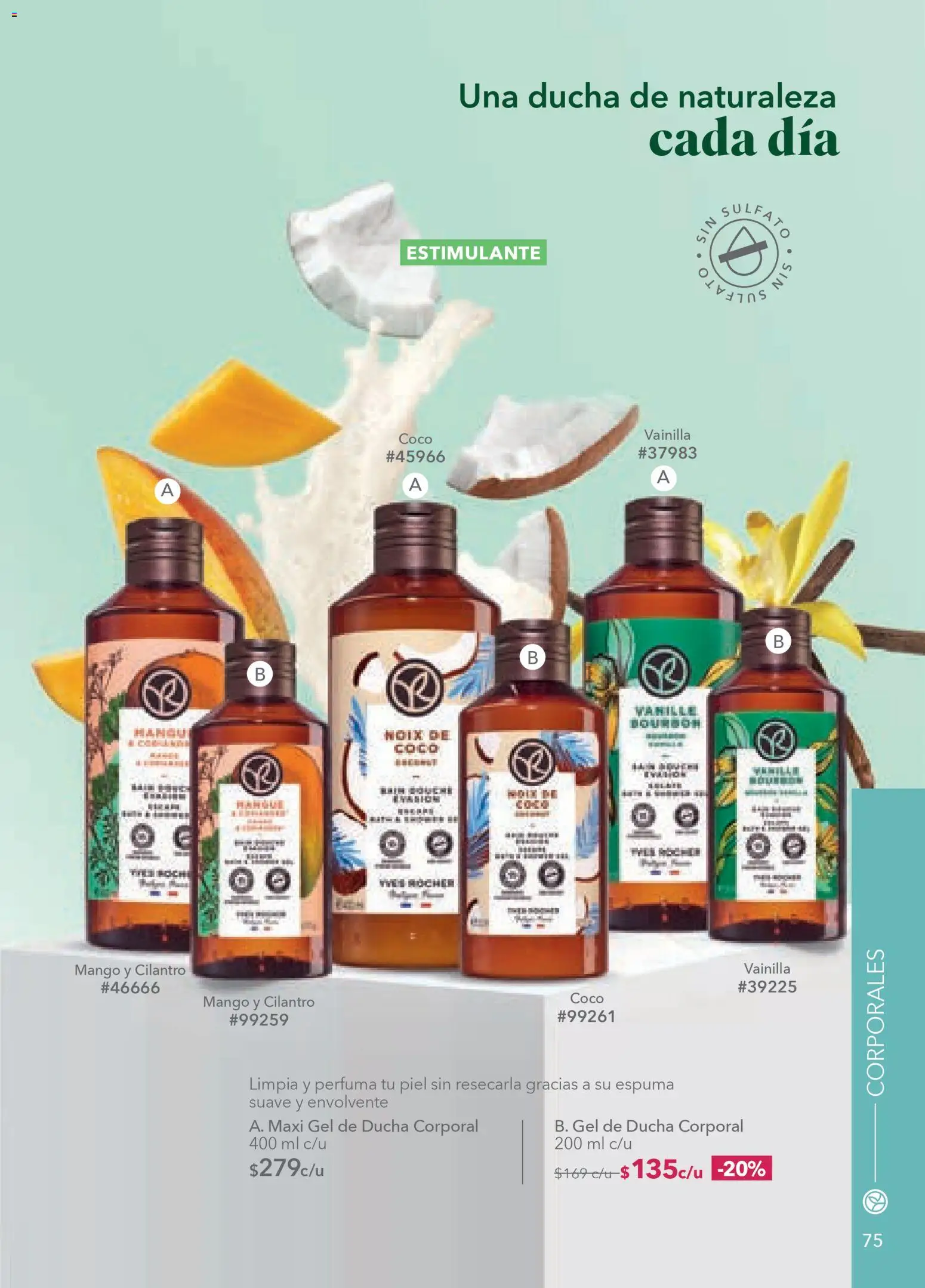 Nuevas ofertas de Yves Rocher válidas en toda la República Mexicana desde el 24.03.2026. ¡Encuentra las mejores ofertas en Yves Rocher campaña 5 2026! | Página: 77 | Productos: Mango, Espuma, Gel de ducha