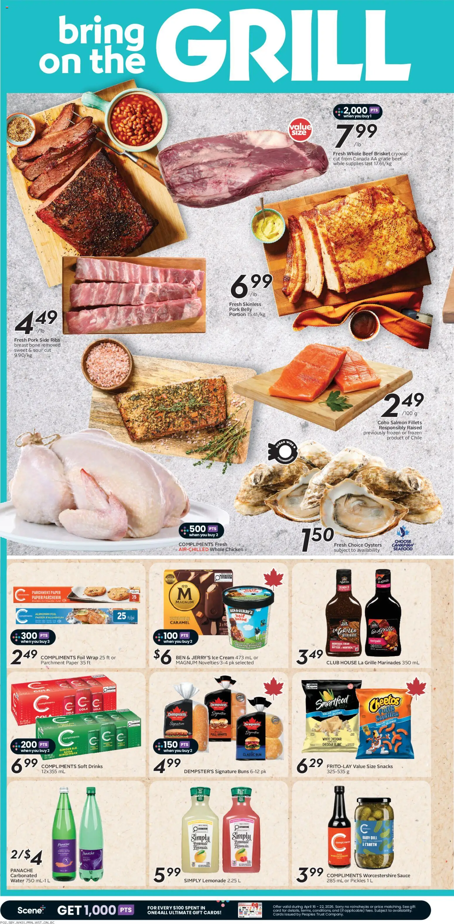 Safeway flyer valid from 16.04.2026 | Page: 5 | Products: Cream, Grill, Chicken, Pork