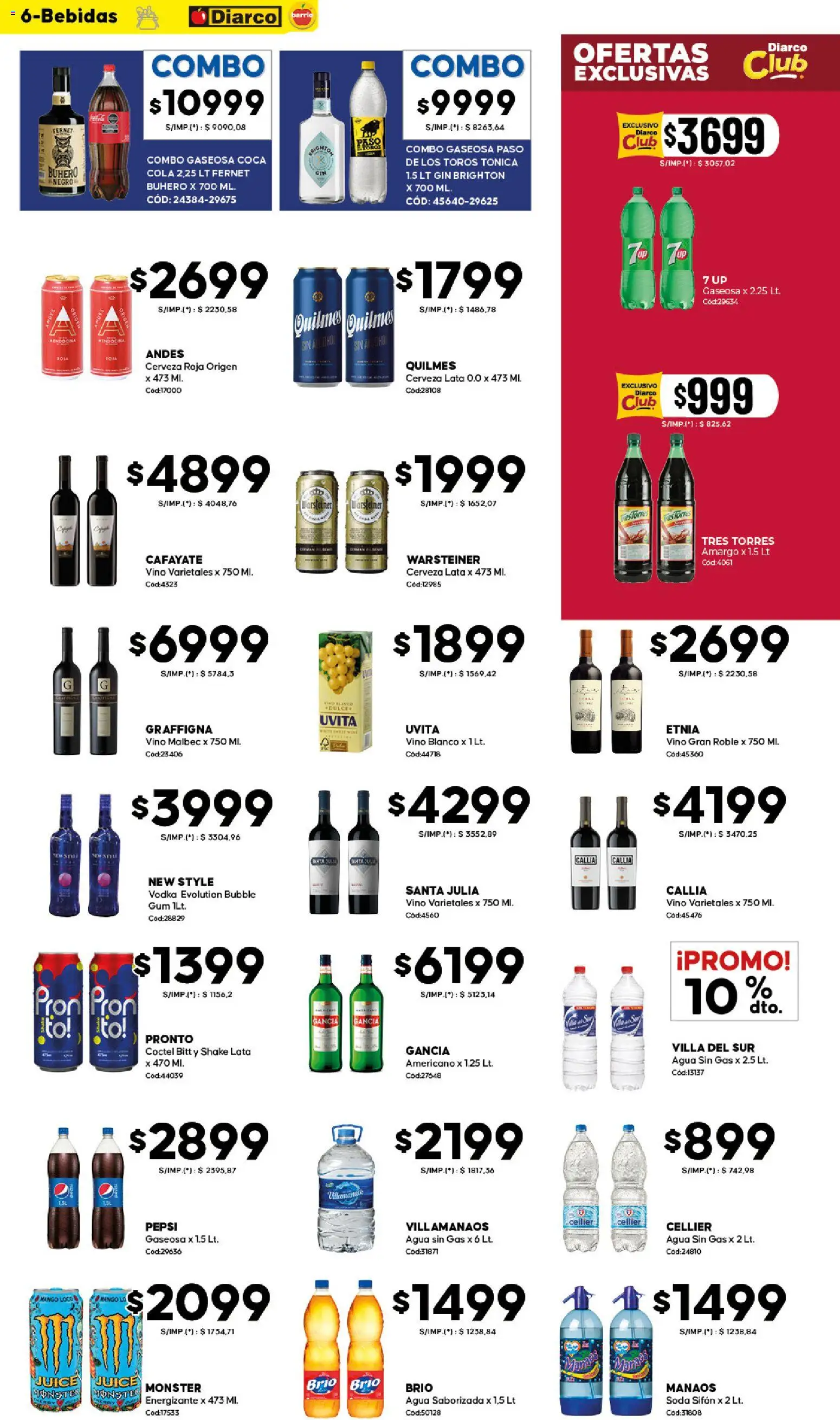 Diarco - Ofertas Diarco Barrio │ válido desde el 24.11.2025 | Página: 5 | Productos: Fernet, Soda, Agua, Agua saborizada