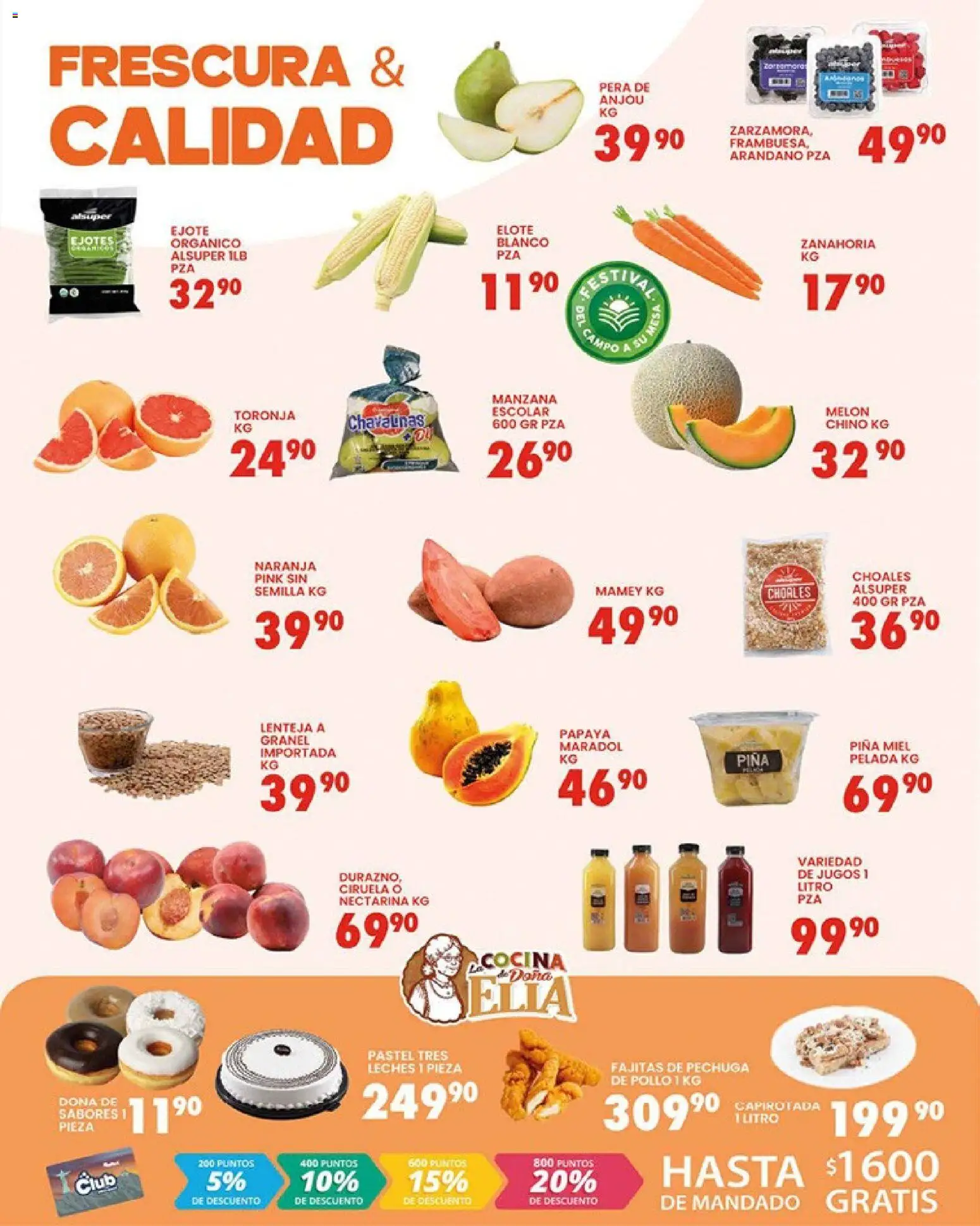 Nuevas ofertas de Alsuper válidas en toda la República Mexicana desde el 17.03.2026. ¡Encuentra las mejores ofertas en Alsuper folleto Torreon! | Página: 2 | Productos: Pollo, Pastel, Piña, Zanahoria