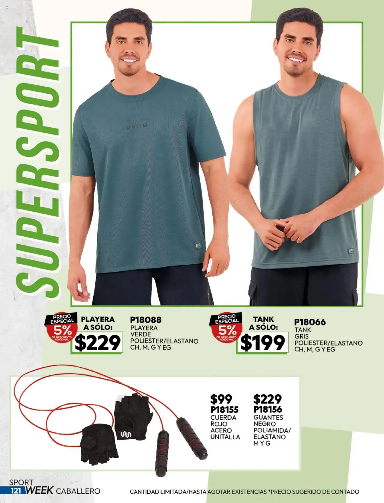 Nuevas ofertas de Cklass válidas en toda la República Mexicana desde el 25.08.2025. ¡Encuentra las mejores ofertas en Cklass - Catálogo Sportweek! | Página: 122 | Productos: Cuerda, Guantes, Playera