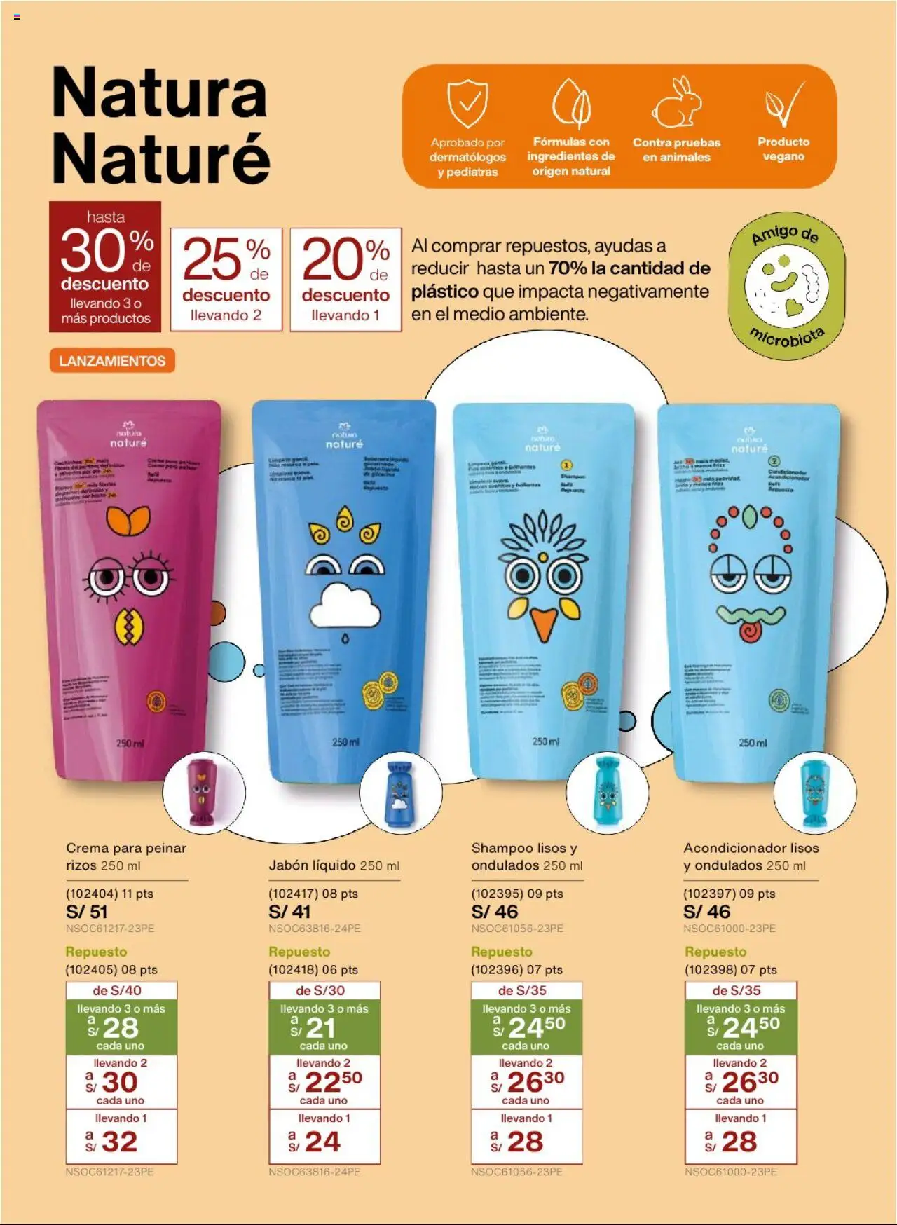Catálogo Natura válido desde 03.09.2025 | Página: 138 | Productos: Shampoo, Acondicionador, Jabón, Crema