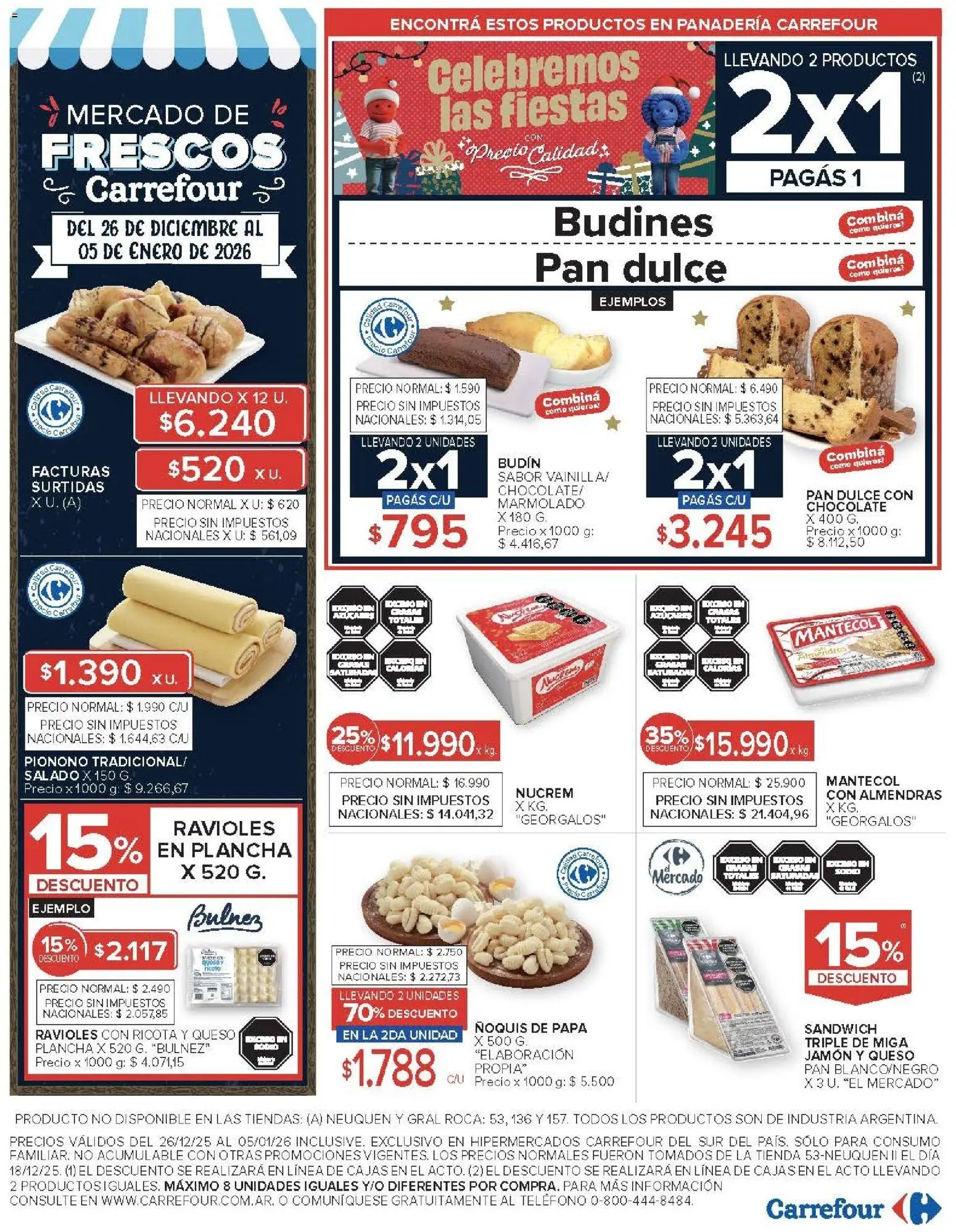 Carrefour ofertas │ válido desde el 26.12.2025 | Página: 18 | Productos: Teléfono, Almendras, Papa, Plancha