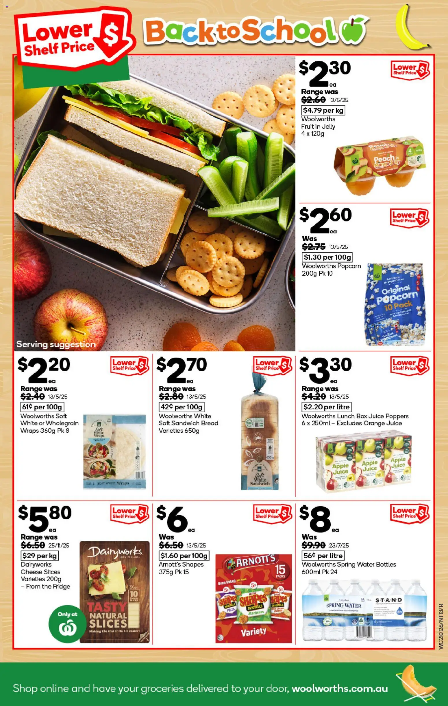 Woolworths catalogue - valid from 21.01.2026 | Page: 13 | Products: Shelf, Juice, Popcorn, Peach