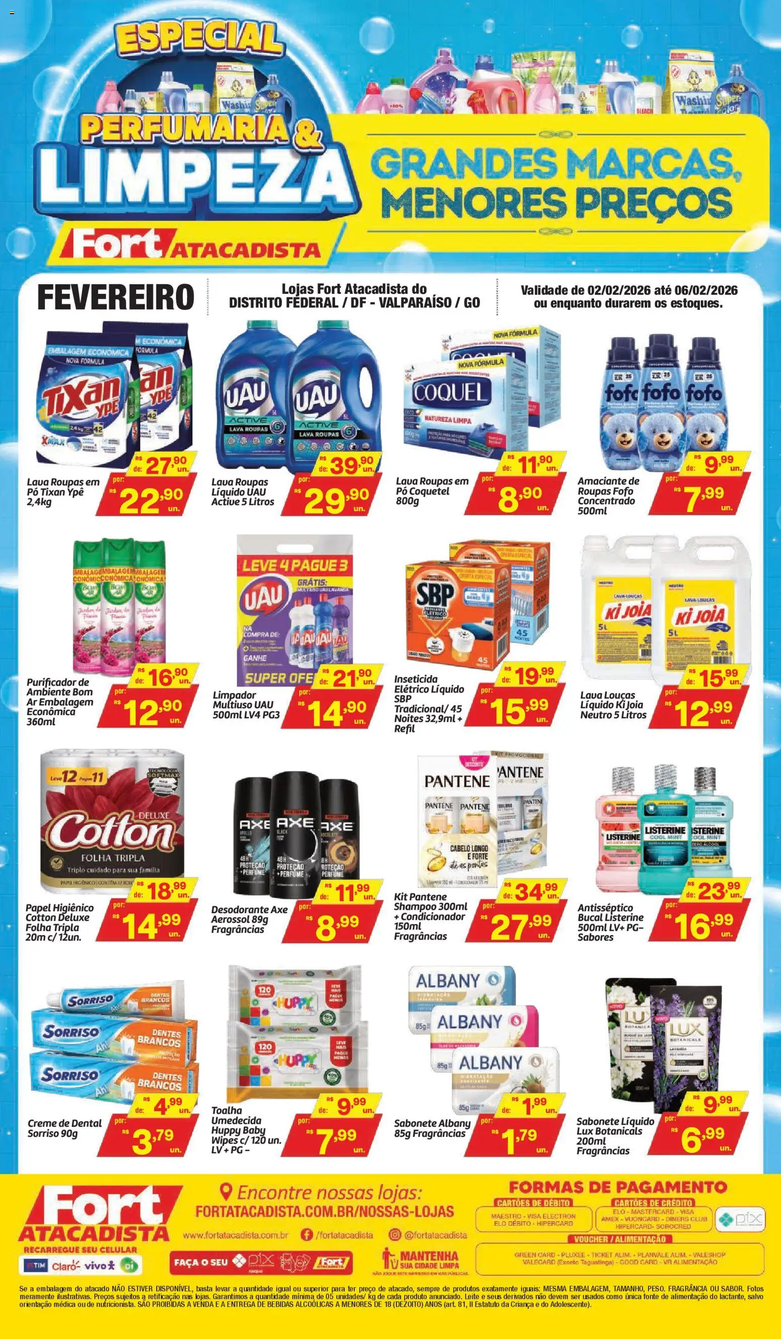 Fort Atacadista Folheto - válido de 02.02.2026 | Página: 1 | Produtos: Perfume, Desodorante, Faca, Papel higiênico